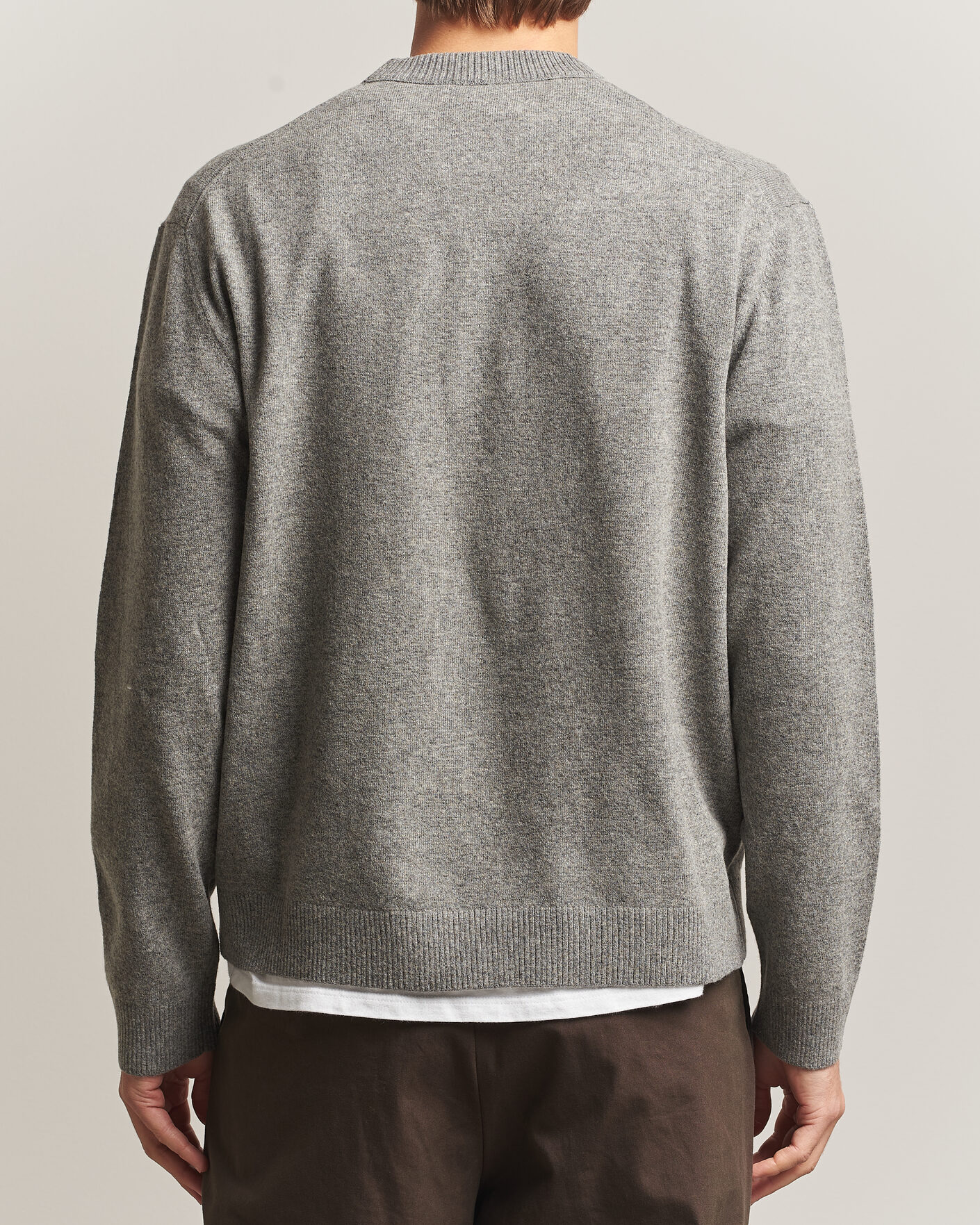 Herren | Pullover | NN07 | Raz Lambswool Knitted Sweater Grey Melange