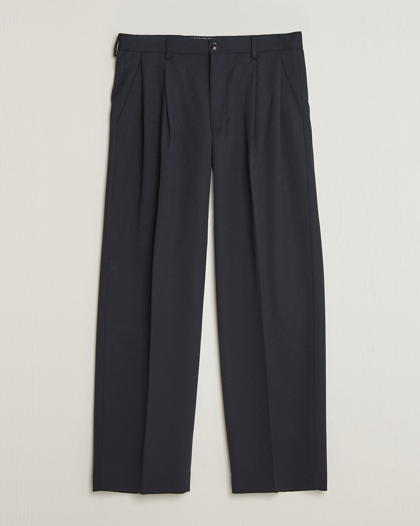 Herren | Hosen | NN07 | Justin Wool Pleated Suit Trousers Deep Navy