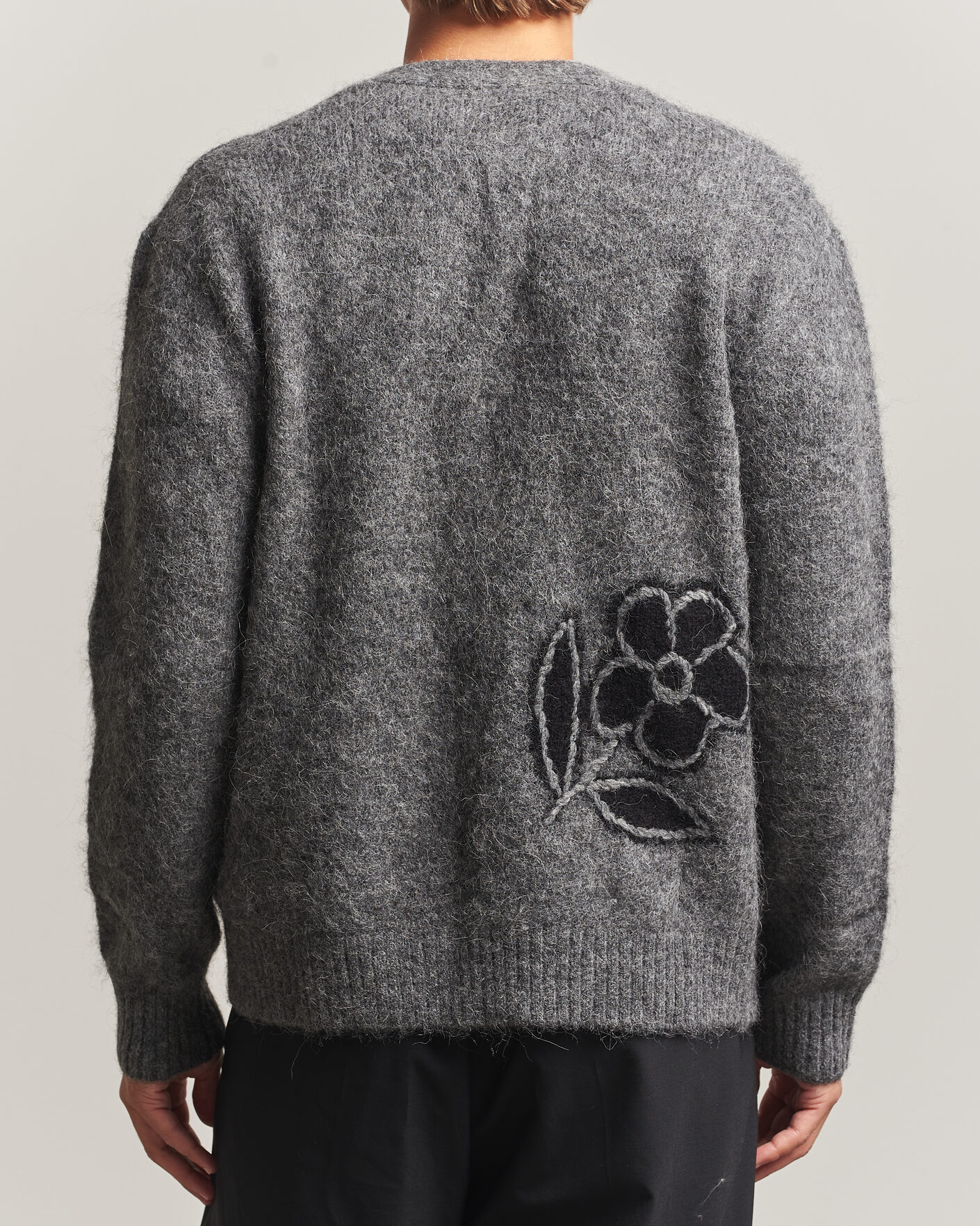 Herren | Pullover | NN07 | Kyle Alpaca Knitted Cardigan Dark Grey Melange