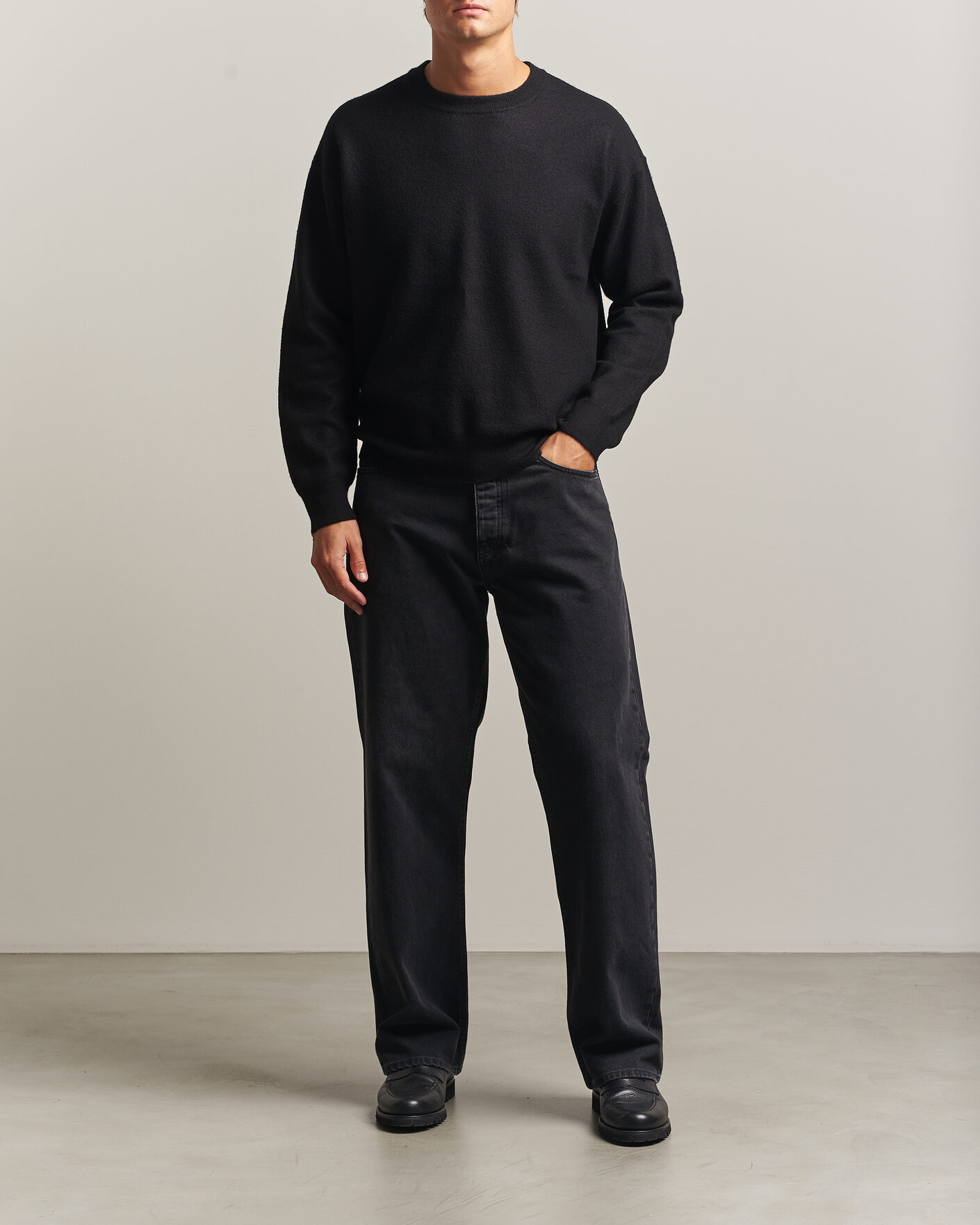 Herren | Pullover | NN07 | Jasper Soft Boiled Wool Sweater Black