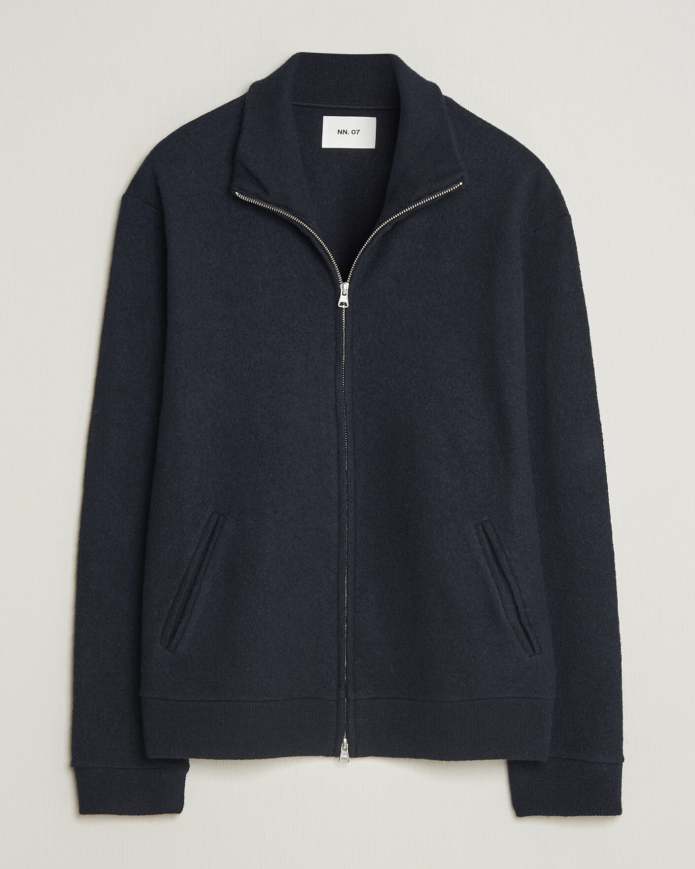 Herren | Pullover | NN07 | Soft Boiled Wool Full Zip Navy Blue