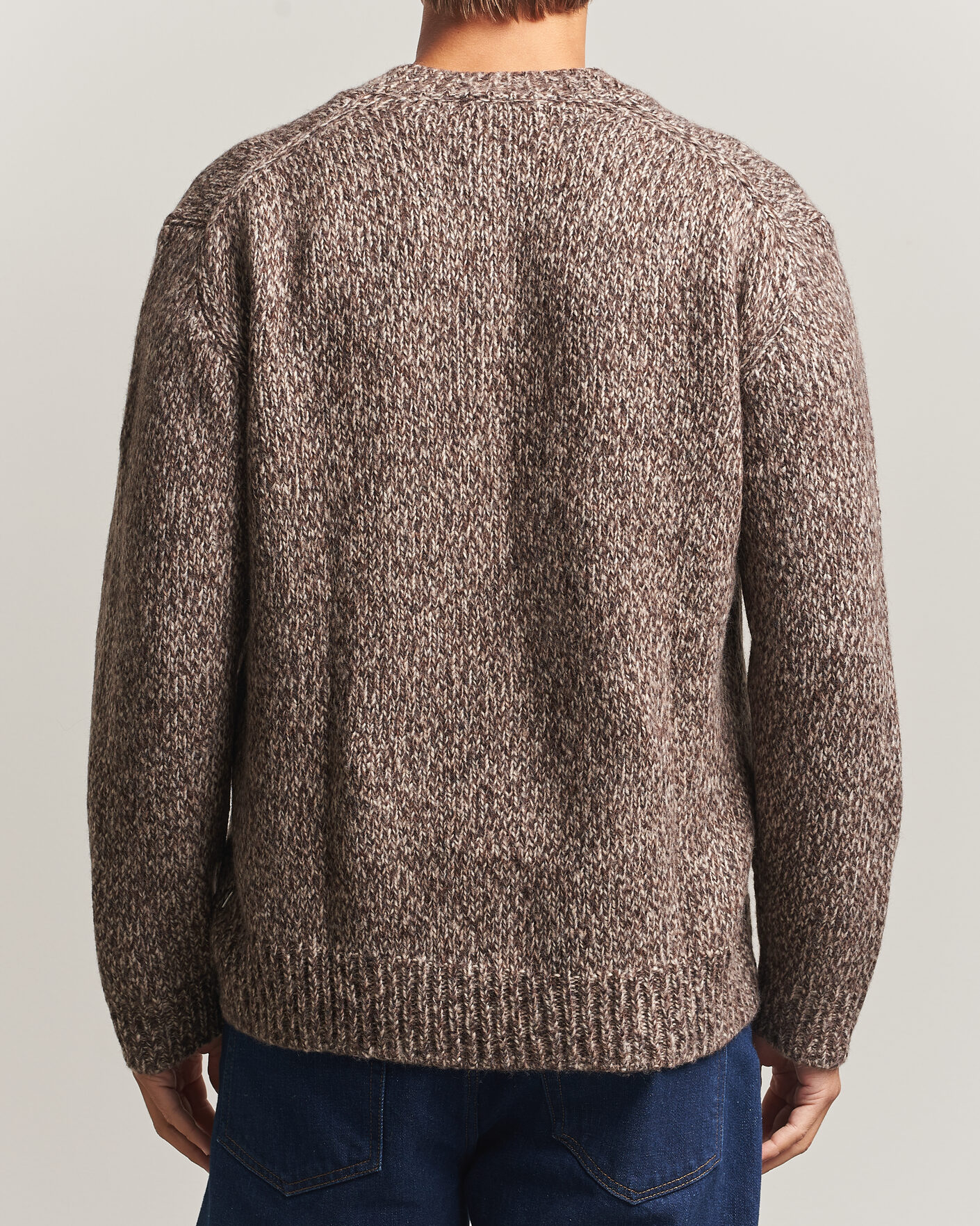 Herren | Pullover | NN07 | Flint Wool Knitted V-Neck Deep Truffle