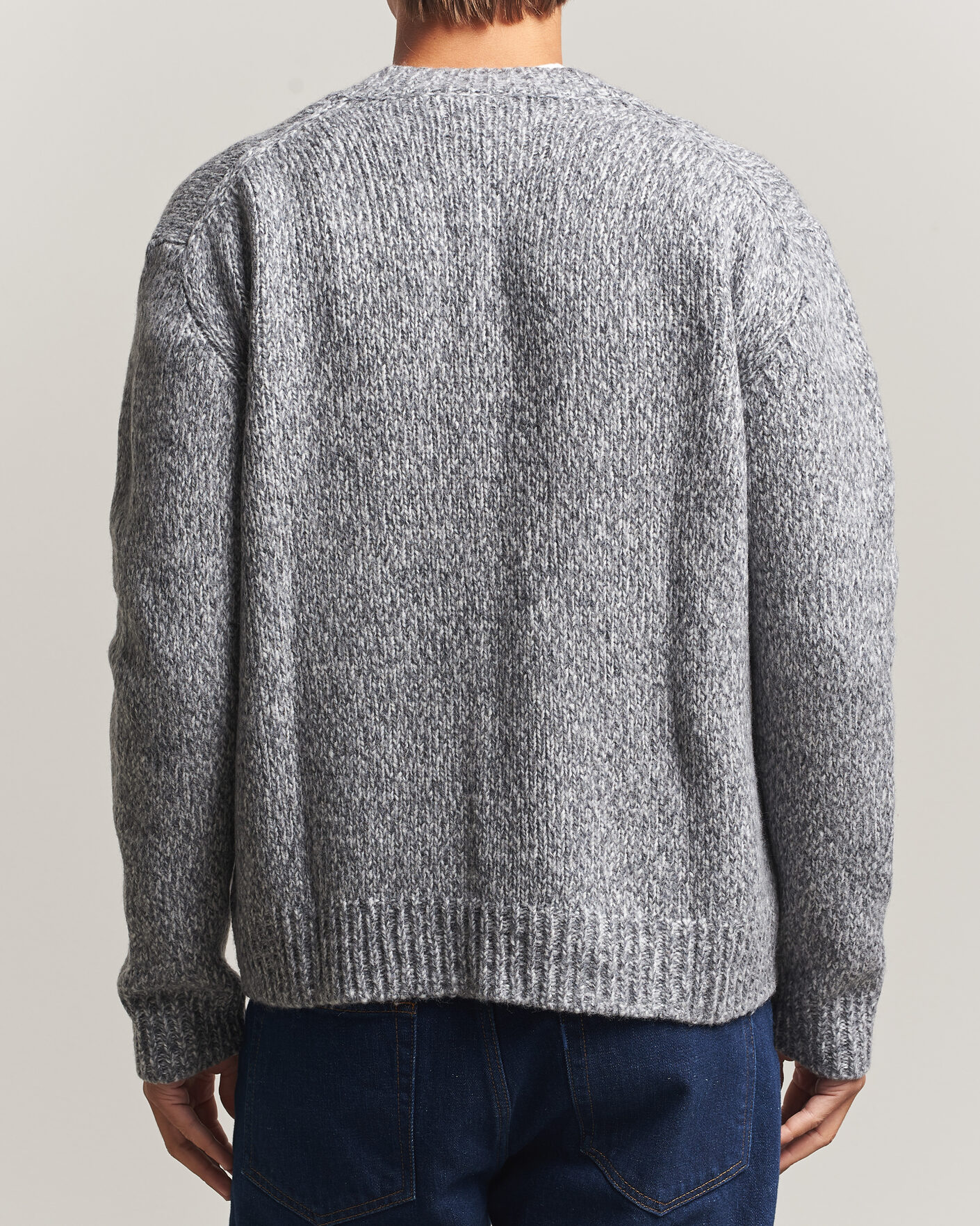 Herren | Pullover | NN07 | Flint Wool Knitted V-Neck Grey Melange