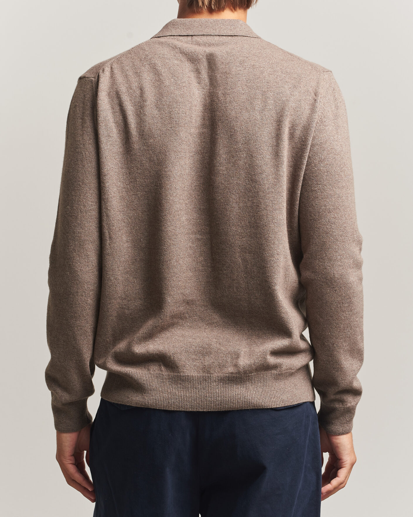 Herren | Pullover | Oscar Jacobson | Pepe Wool/Cashmere Polo Light Brown