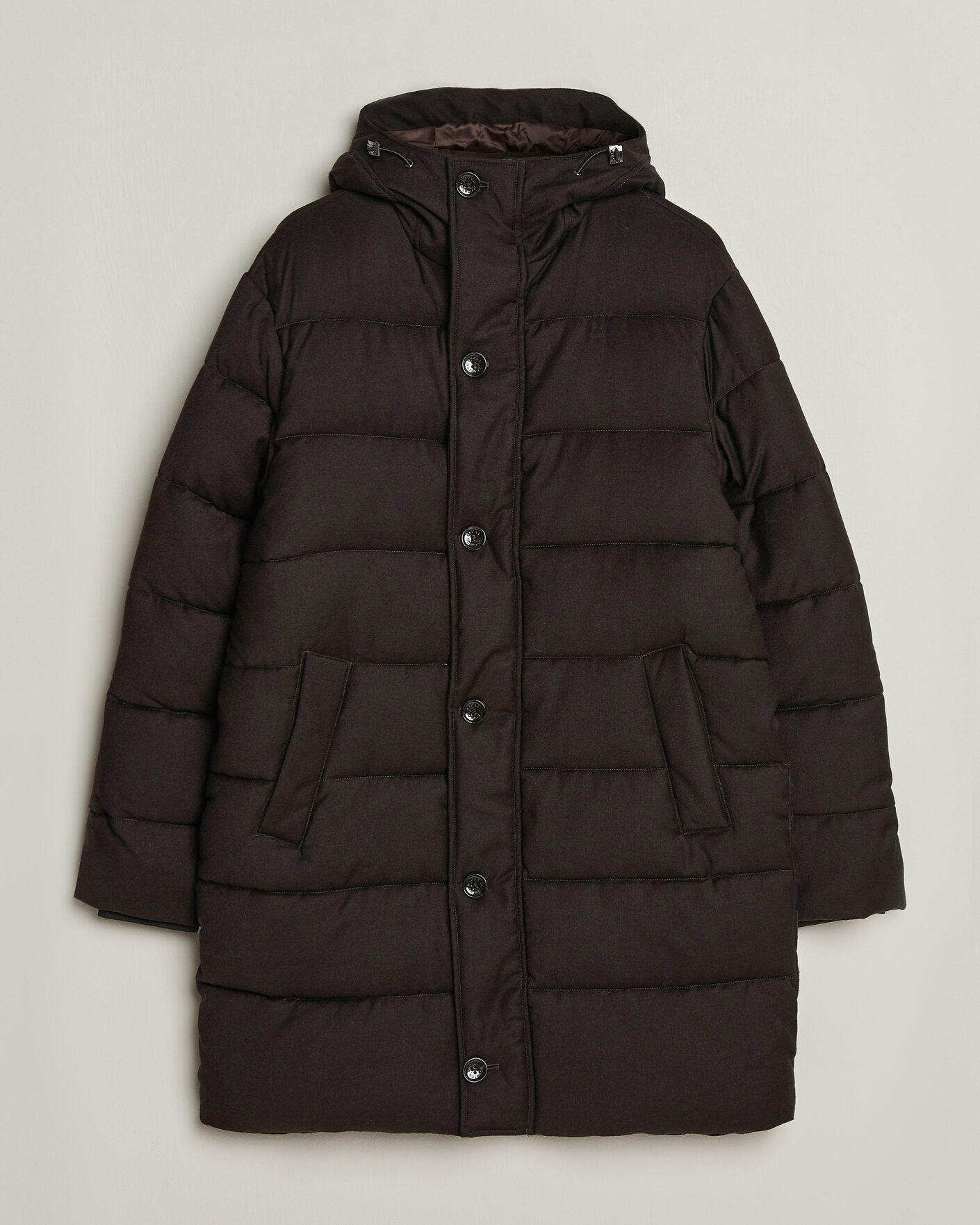 Herren | Jacken | Oscar Jacobson | Padded Flannel Parka Brown