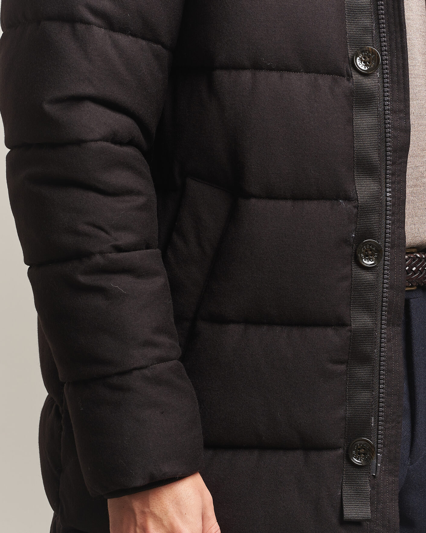 Herren | Jacken | Oscar Jacobson | Padded Flannel Parka Brown