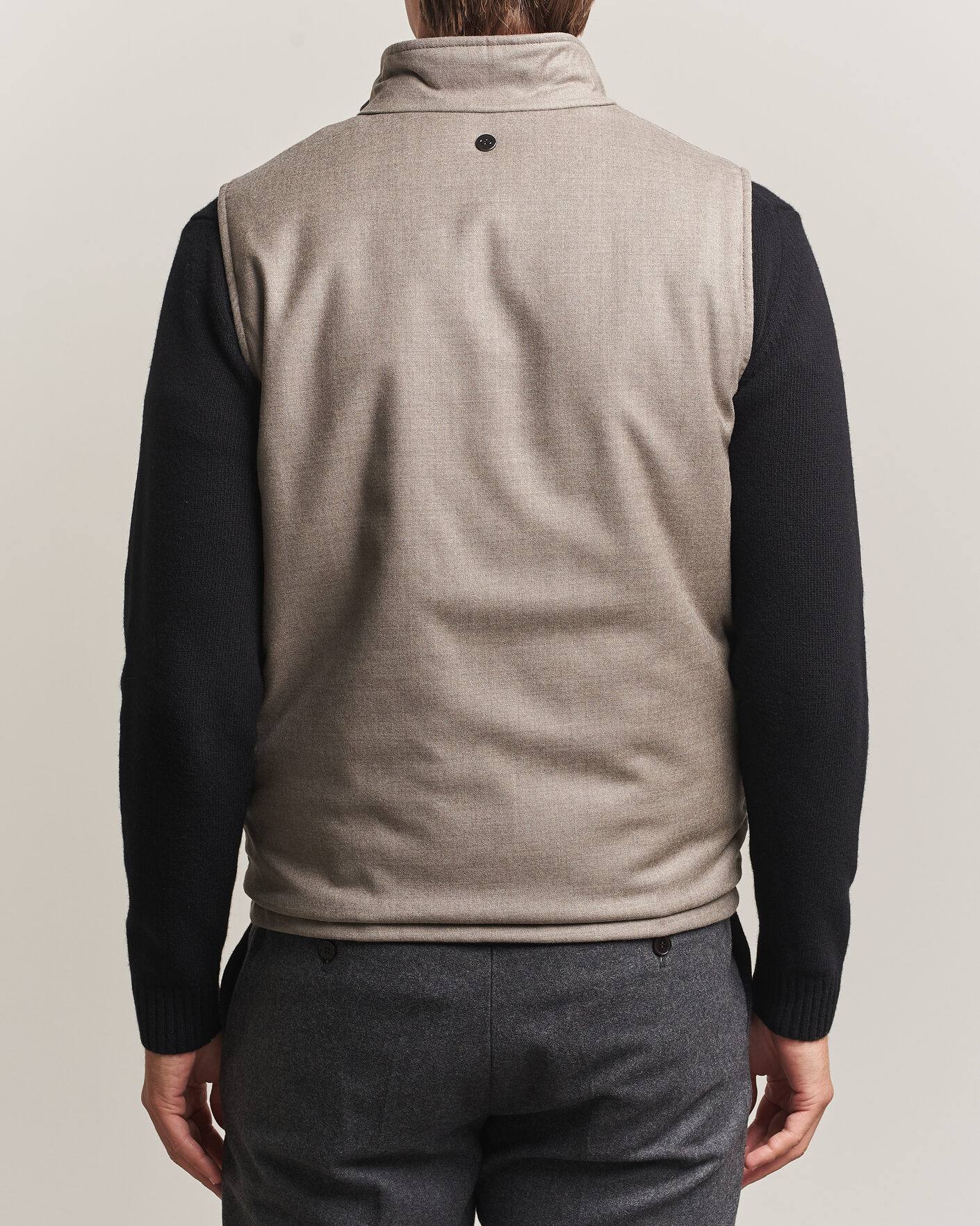 Herren | Westen | Oscar Jacobson | Nylon/Wool Reversible Vest Taupe