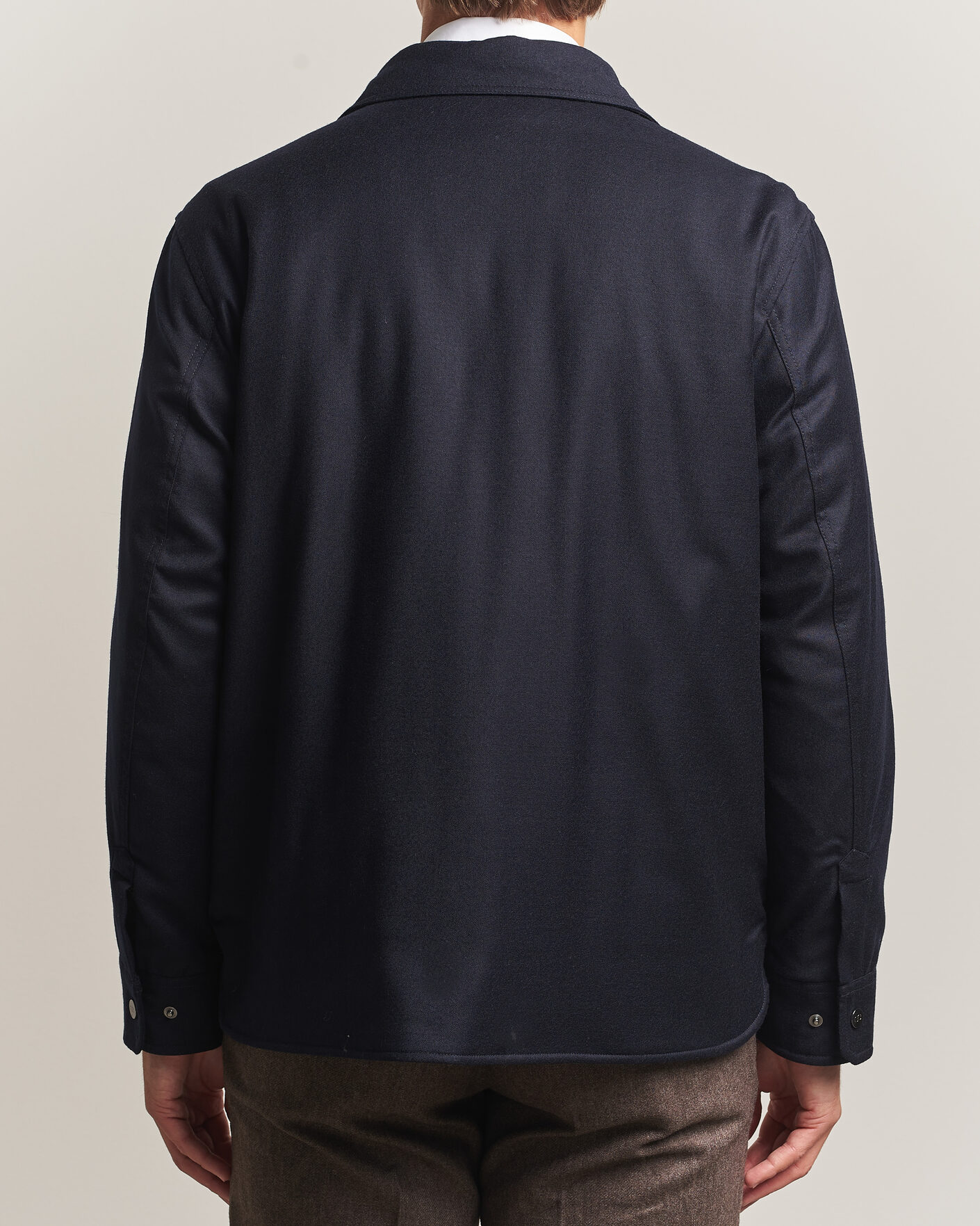 Herren | Jacken | Oscar Jacobson | Nylon/Wool Padded Shirt Jacket Navy