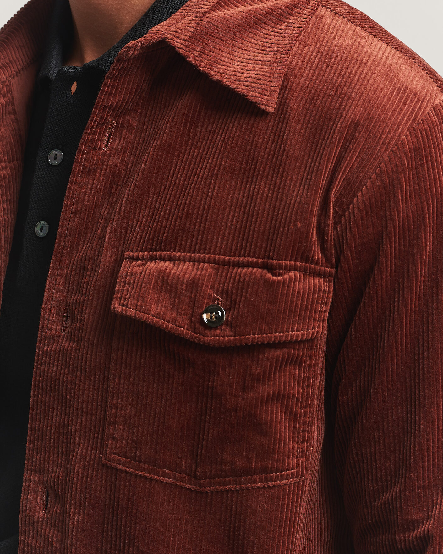 Herren | Hemden | Oscar Jacobson | Magnus Cord Shirt Jacket Burgundy