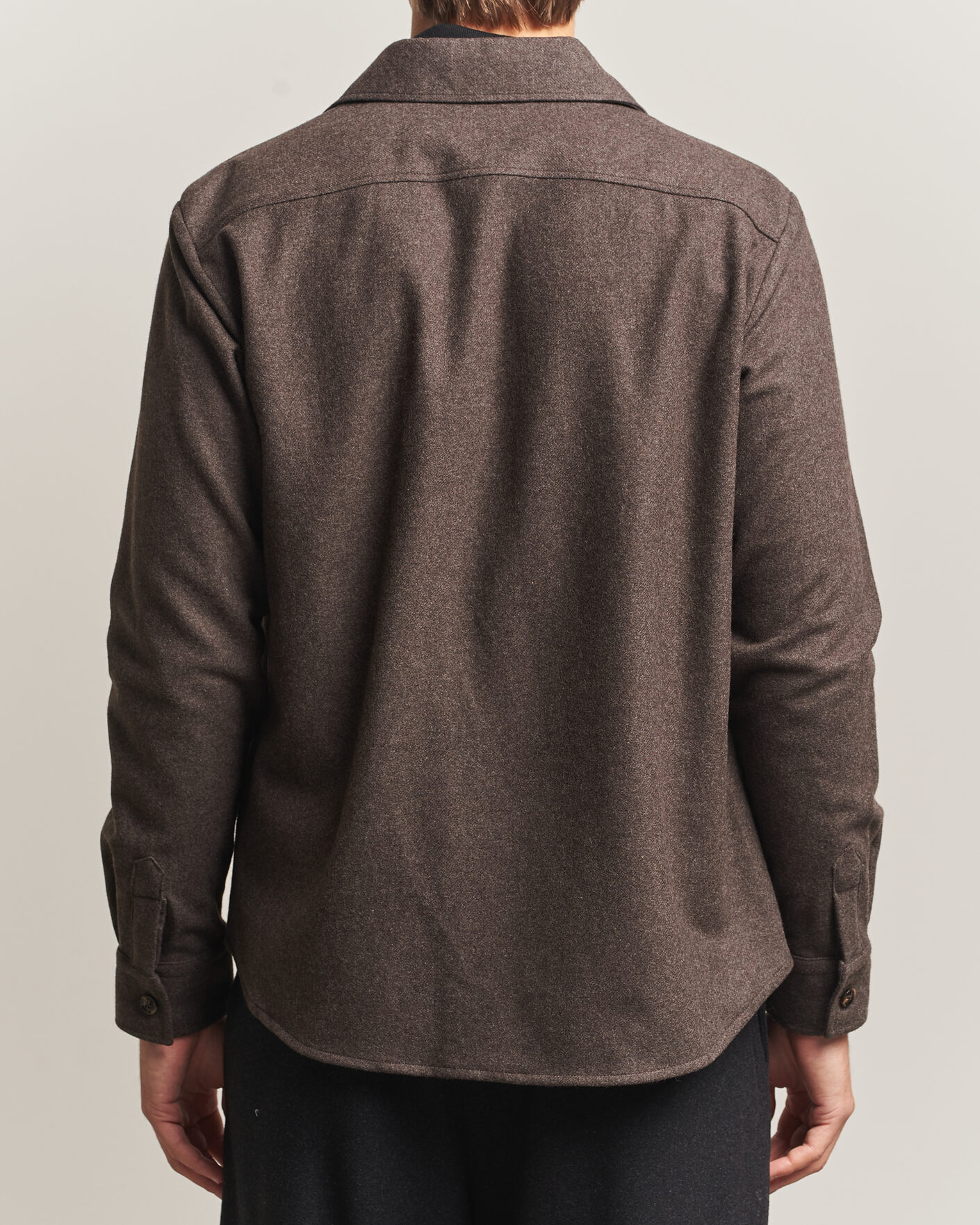 Herren | Hemden | Oscar Jacobson | Magnus Wool Shirt Jacket Brown