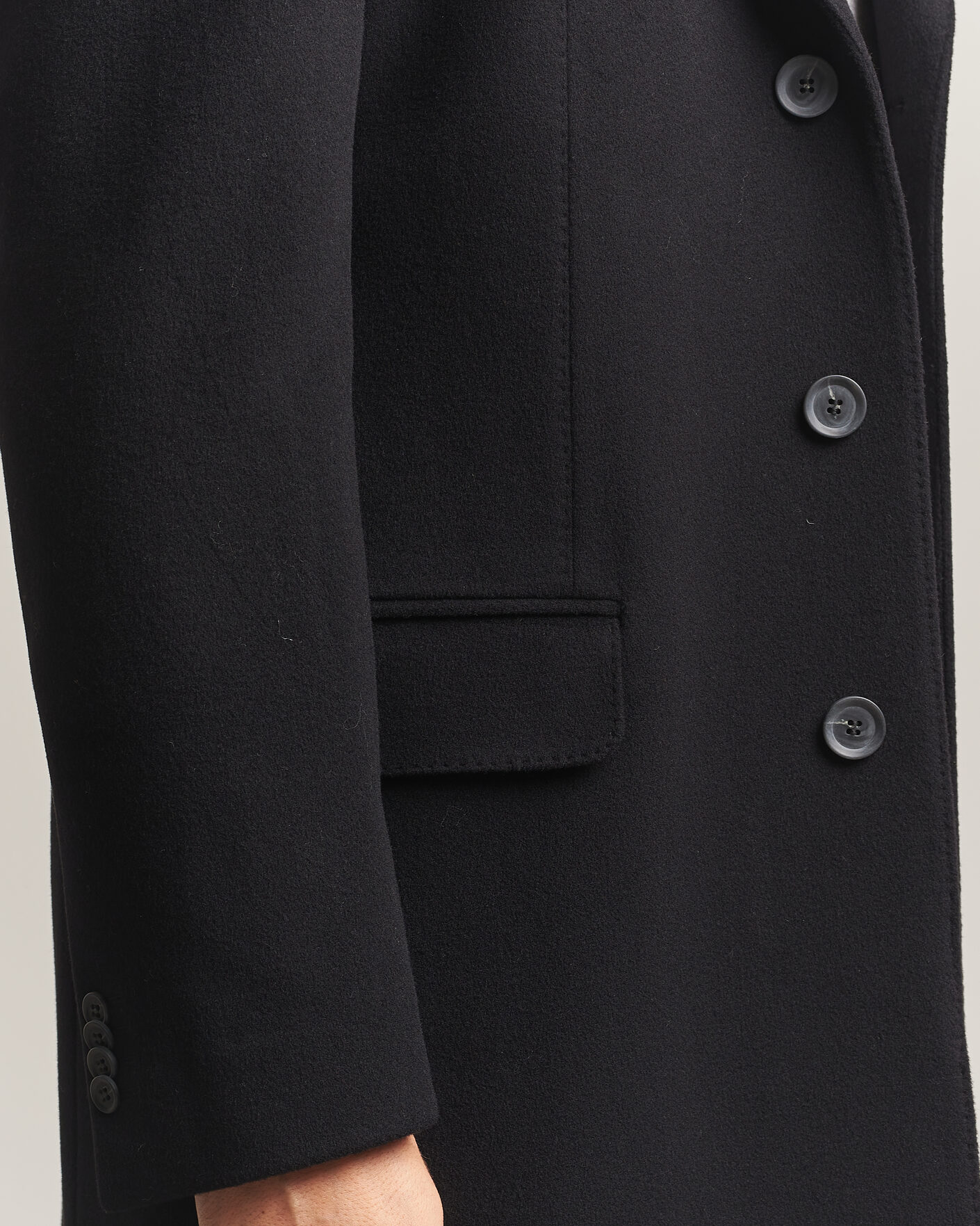 Herren | Jacken | Oscar Jacobson | Sergio Wool Coat Black