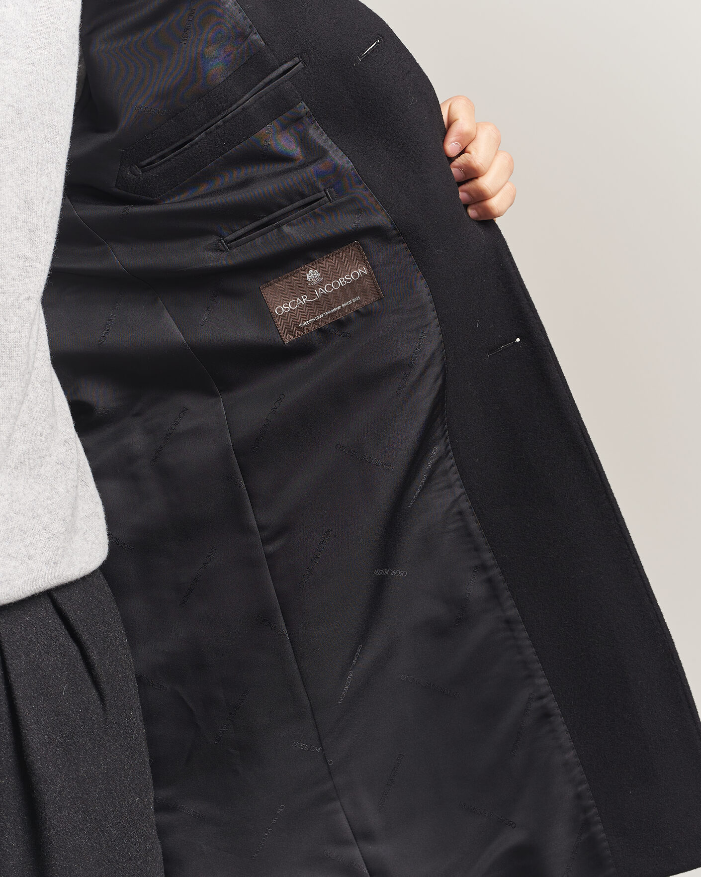 Herren | Jacken | Oscar Jacobson | Sergio Wool Coat Black