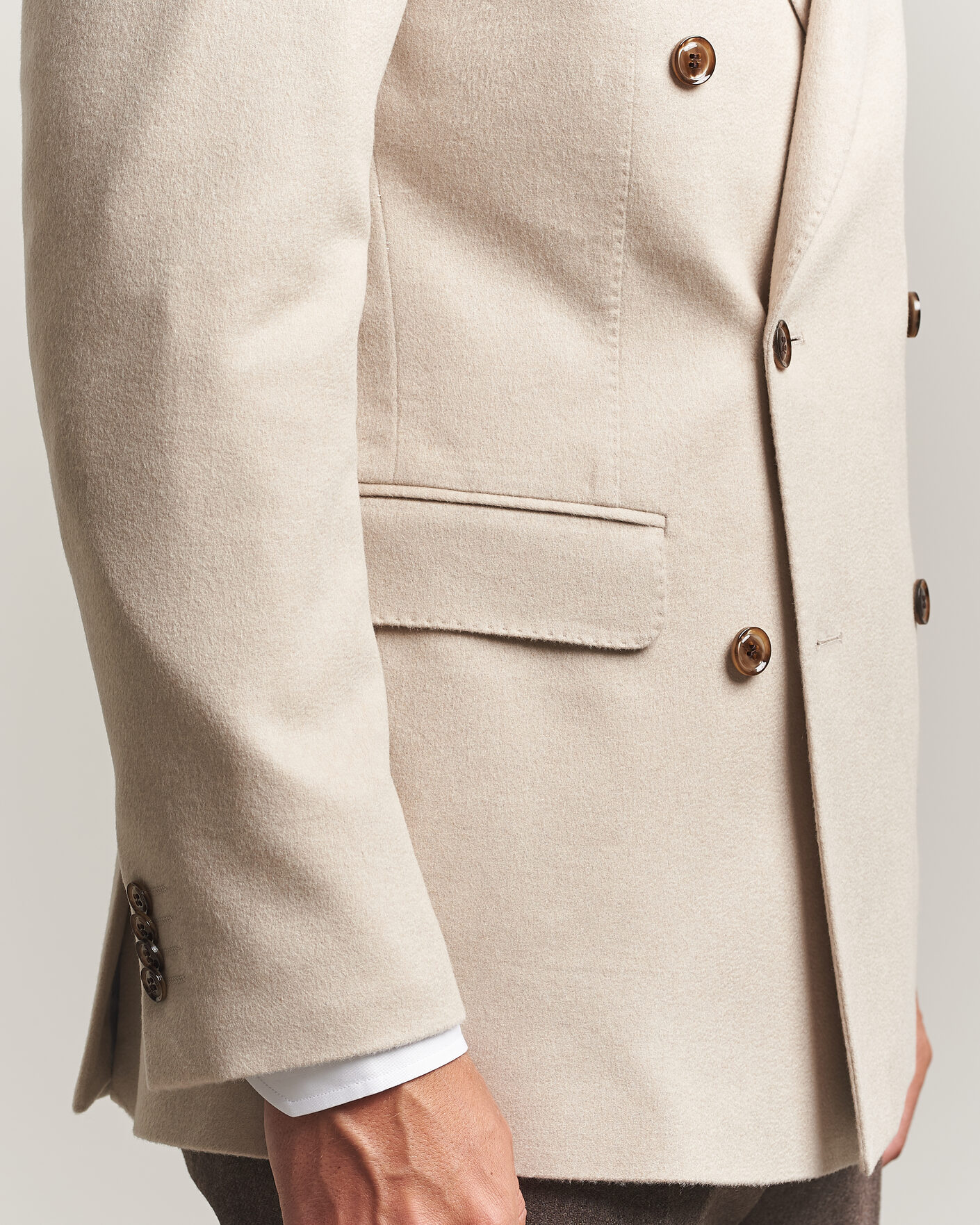 Herren | Sakkos | Oscar Jacobson | Richard Wool/Cashmere DB Blazer Creme