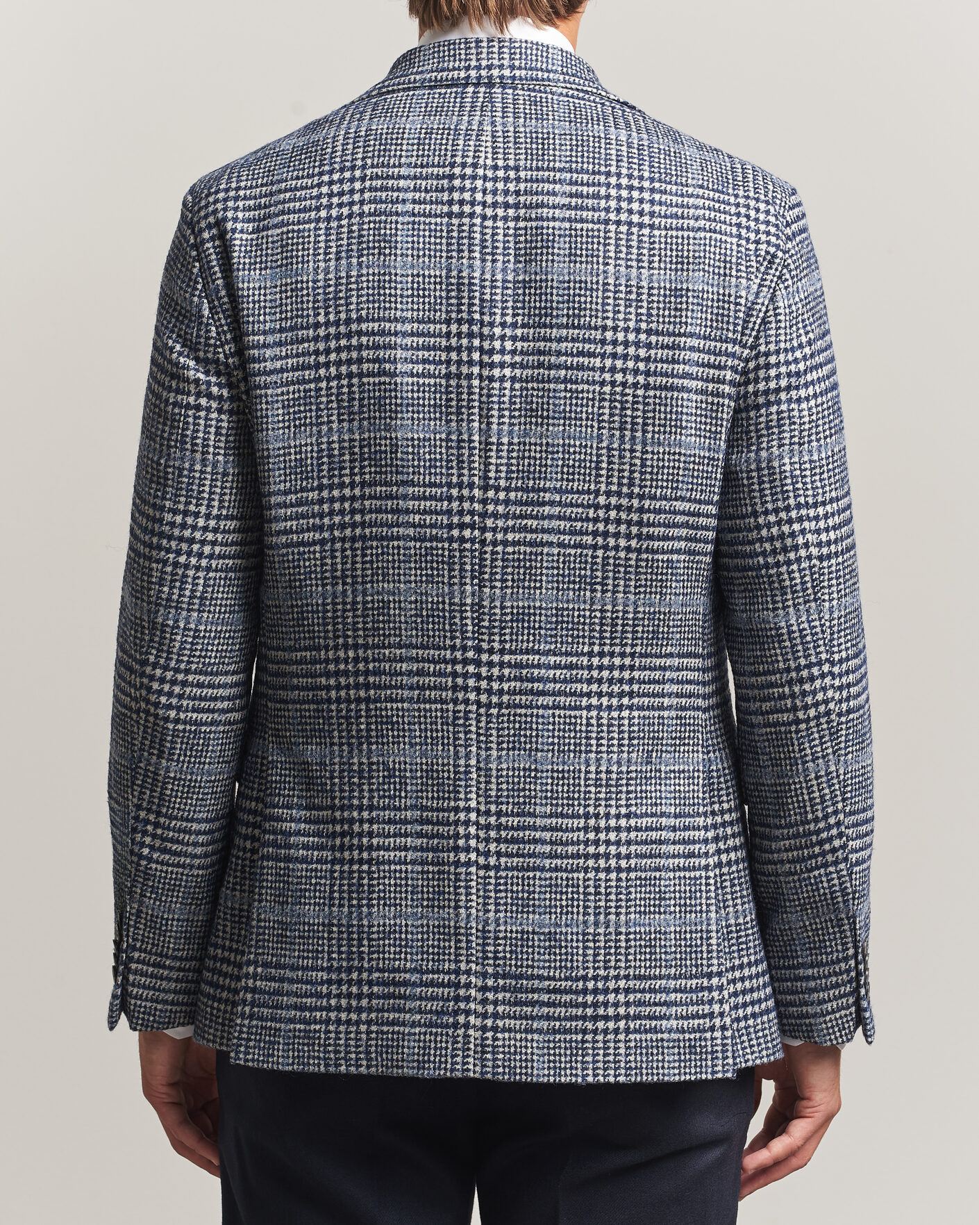 Herren | Sakkos | Oscar Jacobson | Fogerty Checked Wool/Alpaca Blazer Blue