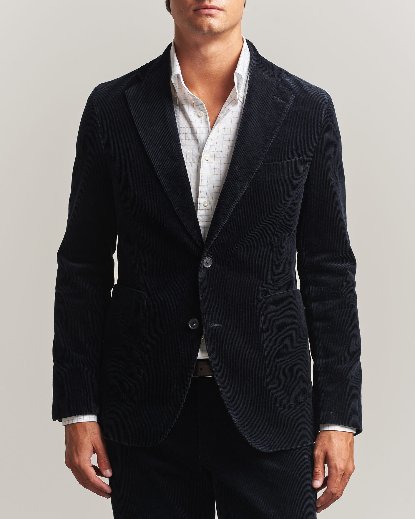 Herren | Sakkos | Oscar Jacobson | Fogerty Patch Pocket Cord Blazer Navy