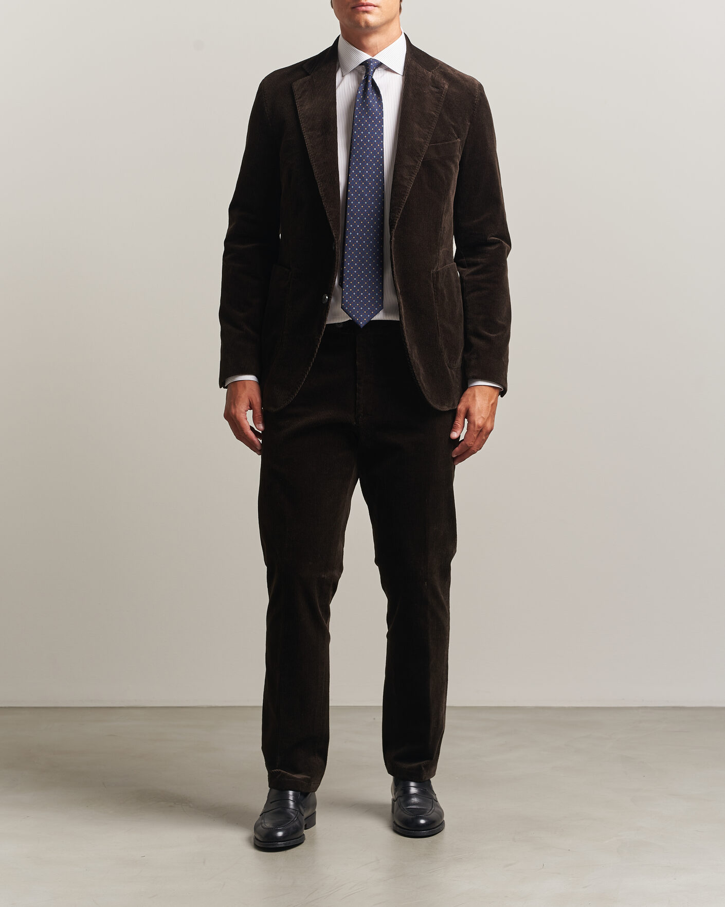 Herren | Sakkos | Oscar Jacobson | Fogerty Patch Pocket Cord Blazer Dark Brown
