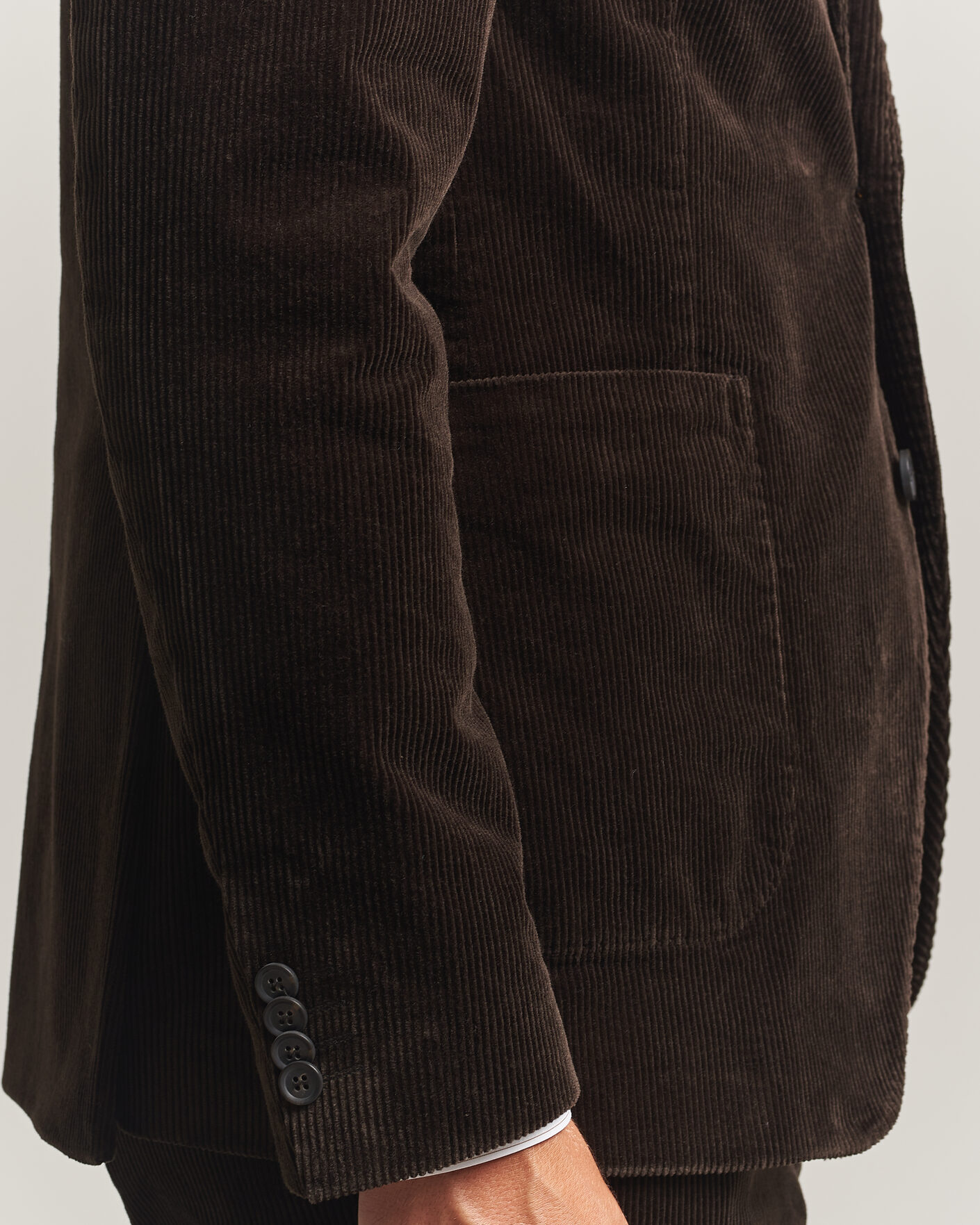 Herren | Sakkos | Oscar Jacobson | Fogerty Patch Pocket Cord Blazer Dark Brown