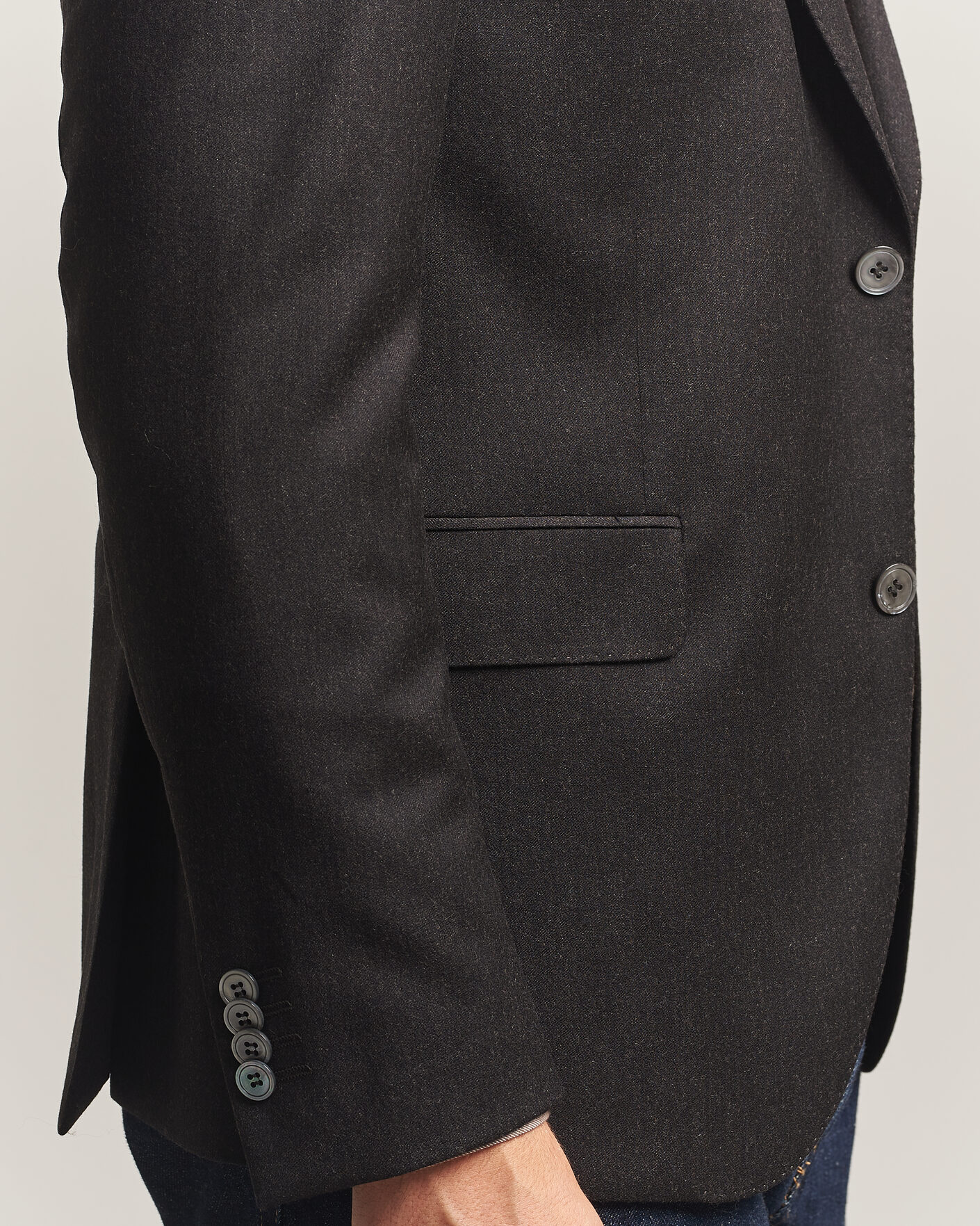 Herren | Sakkos | Oscar Jacobson | Fogerty Wool Flannel Blazer Brown