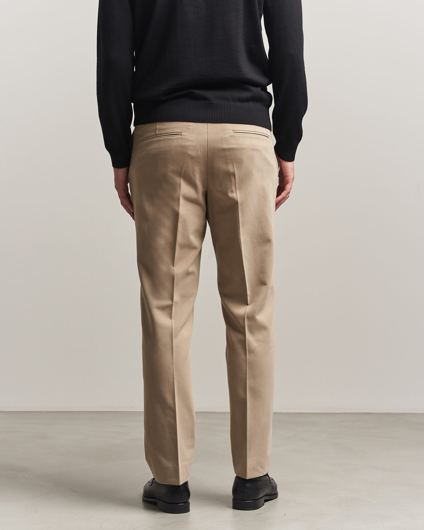 Herren | Hosen | Oscar Jacobson | Dandy Brushed Cotton Trousers Beige