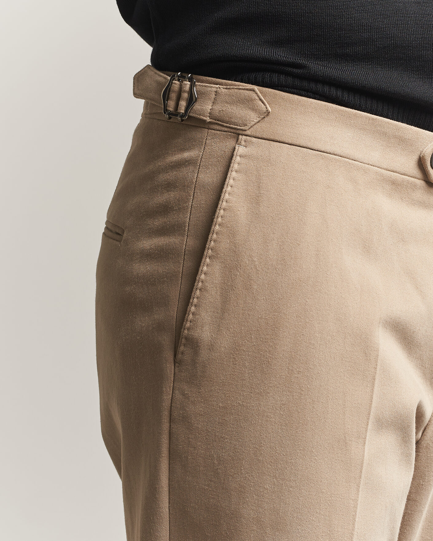 Herren | Hosen | Oscar Jacobson | Dandy Brushed Cotton Trousers Beige