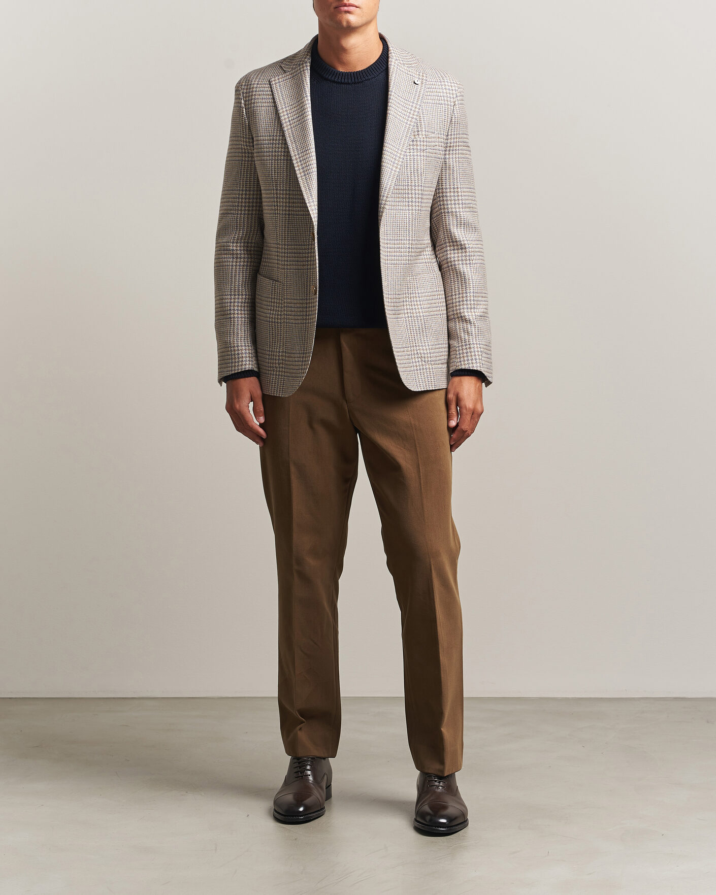 Herren | Hosen | Oscar Jacobson | Dandy Brushed Cotton Trousers Camel