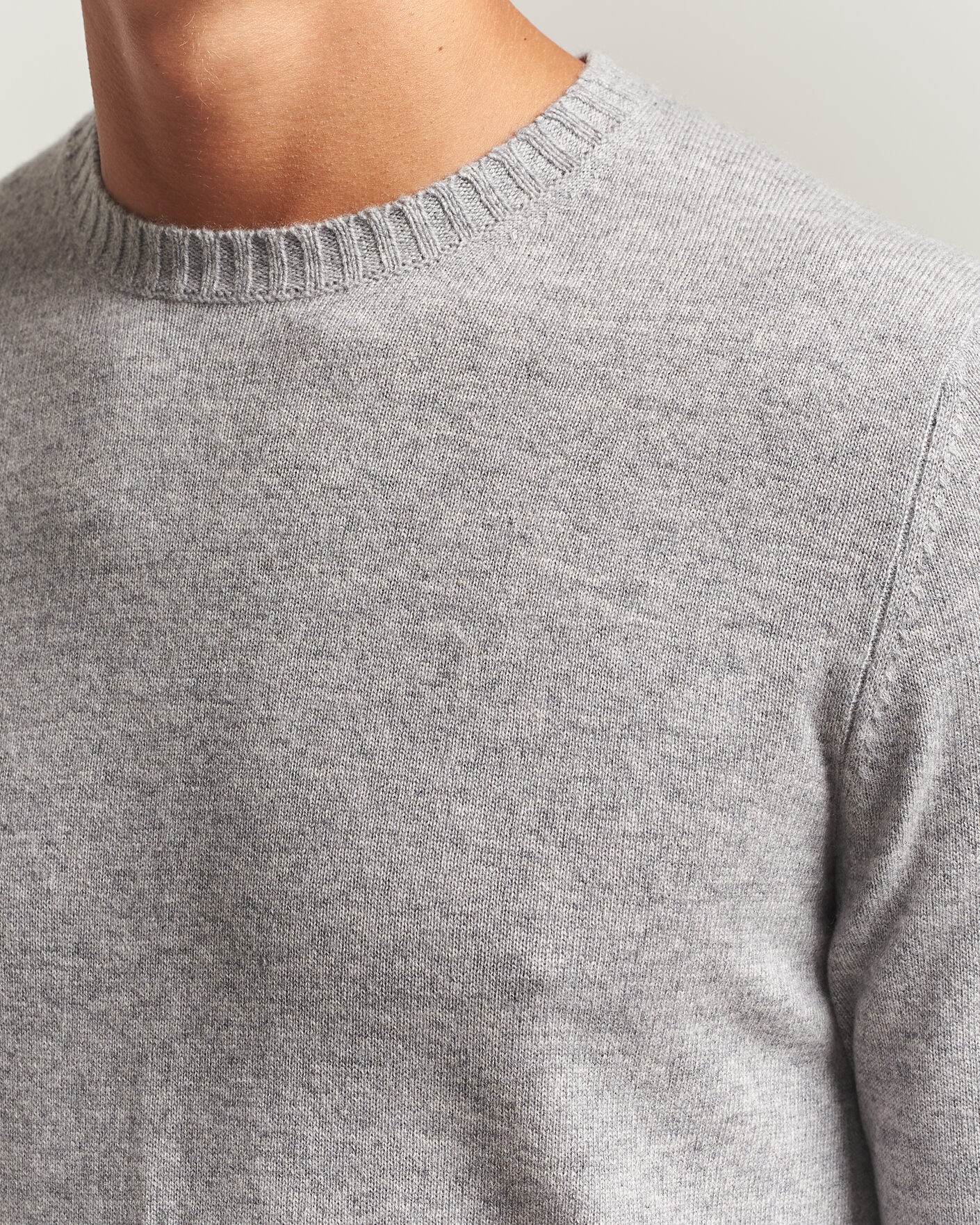 Herren | Pullover | Stenströms | Cashmere Crewneck Grey