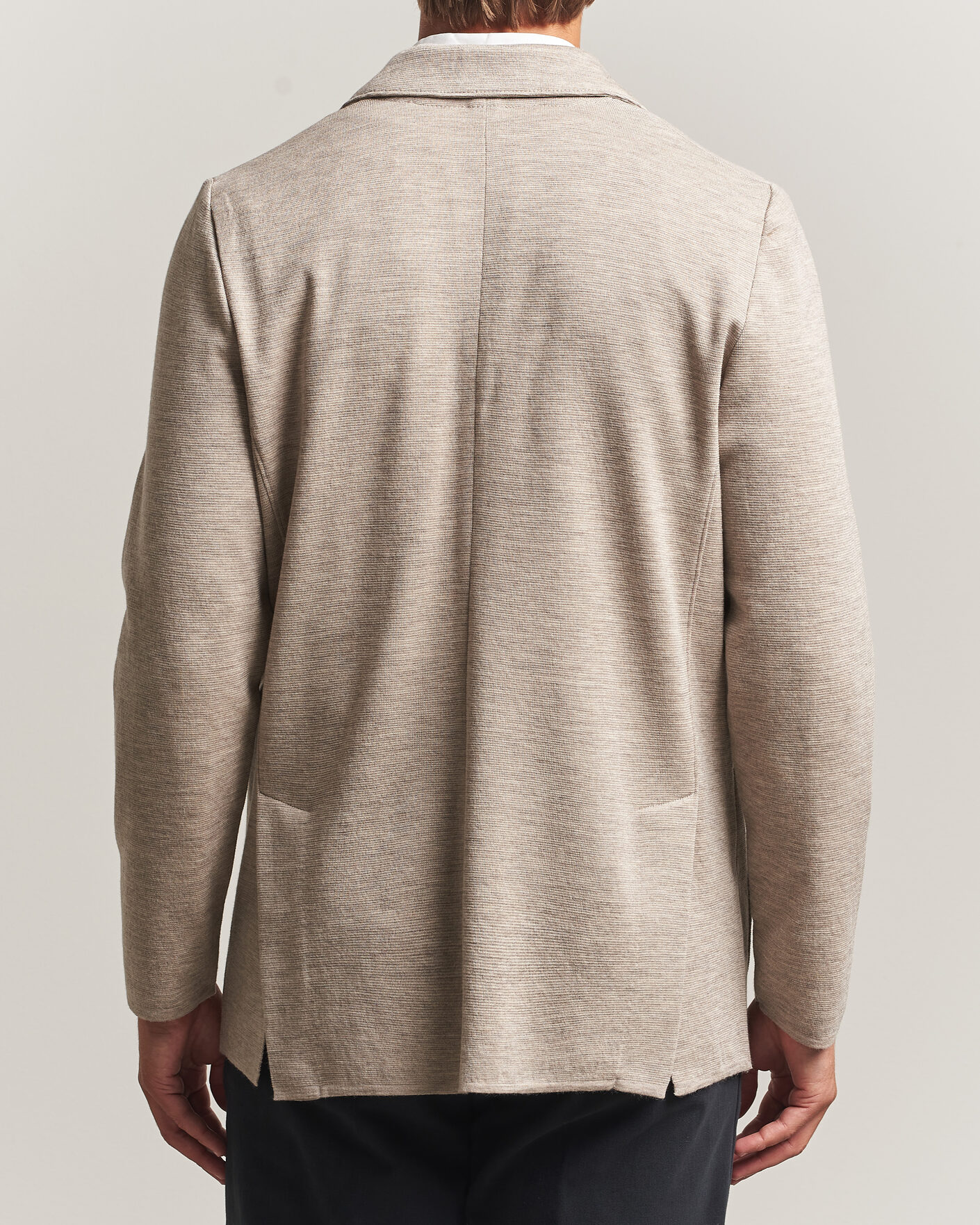 Herren | Sakkos | Stenströms | Milano Knitted Merino Blazer Beige