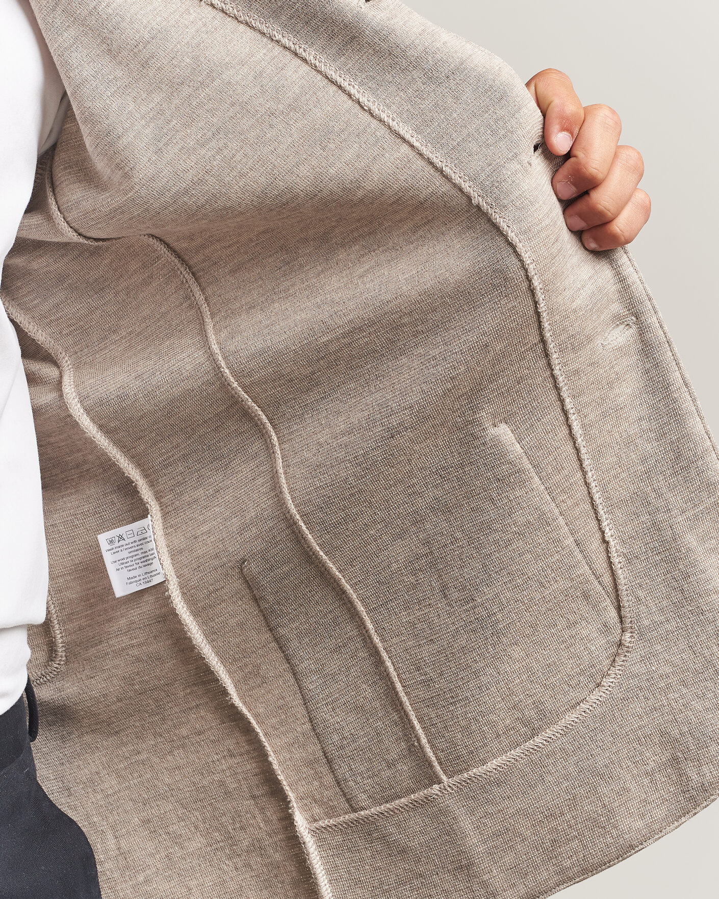 Herren | Sakkos | Stenströms | Milano Knitted Merino Blazer Beige