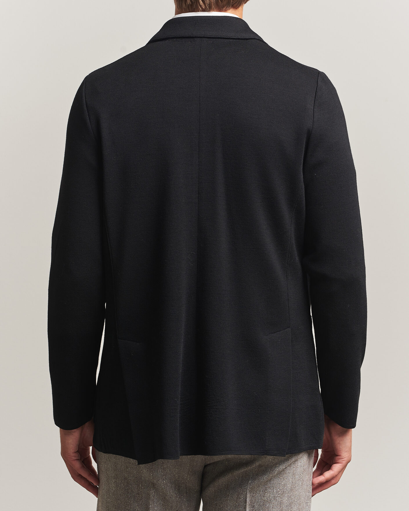 Herren | Sakkos | Stenströms | Milano Knitted Merino Blazer Black