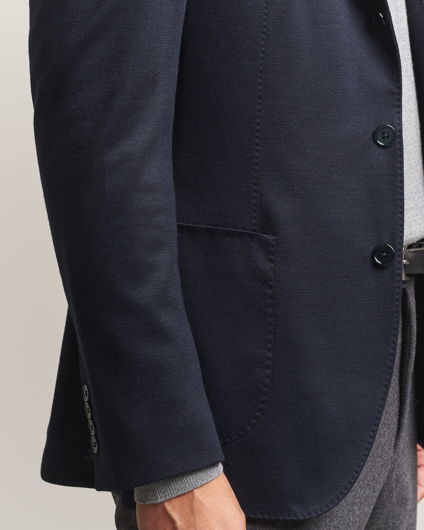 Herren | Sakkos | Stenströms | Wool Jersey Blazer Navy