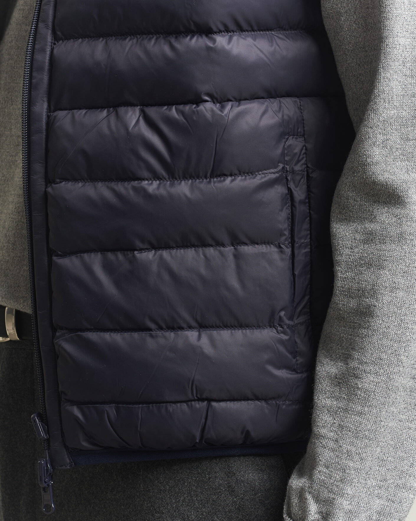 Herren | Westen | Stenströms | Reversible Knitted Merino/Nylon Vest Navy