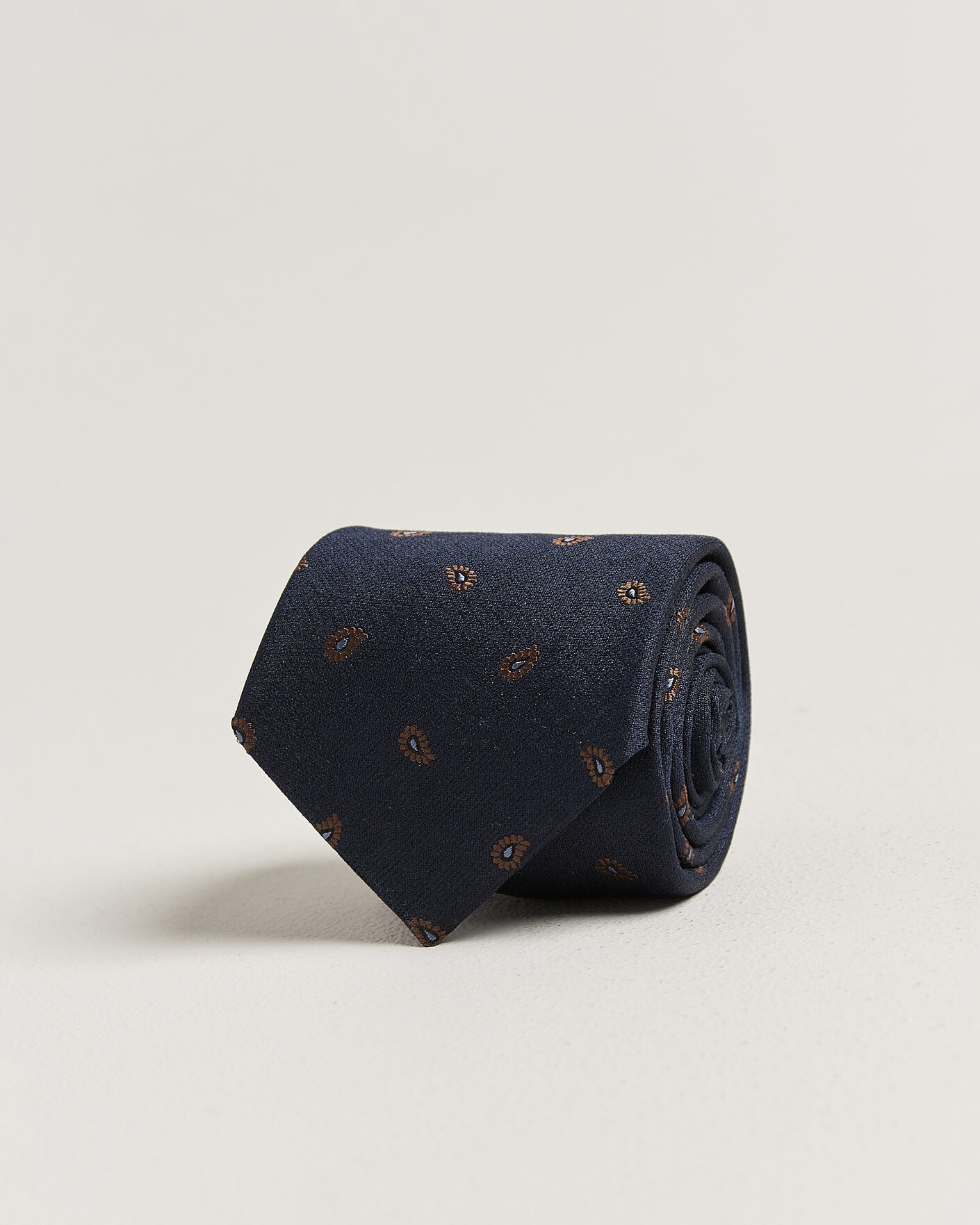 Herren | Krawatten | Stenströms | Woven Paisley Silk Tie 7,5cm Navy