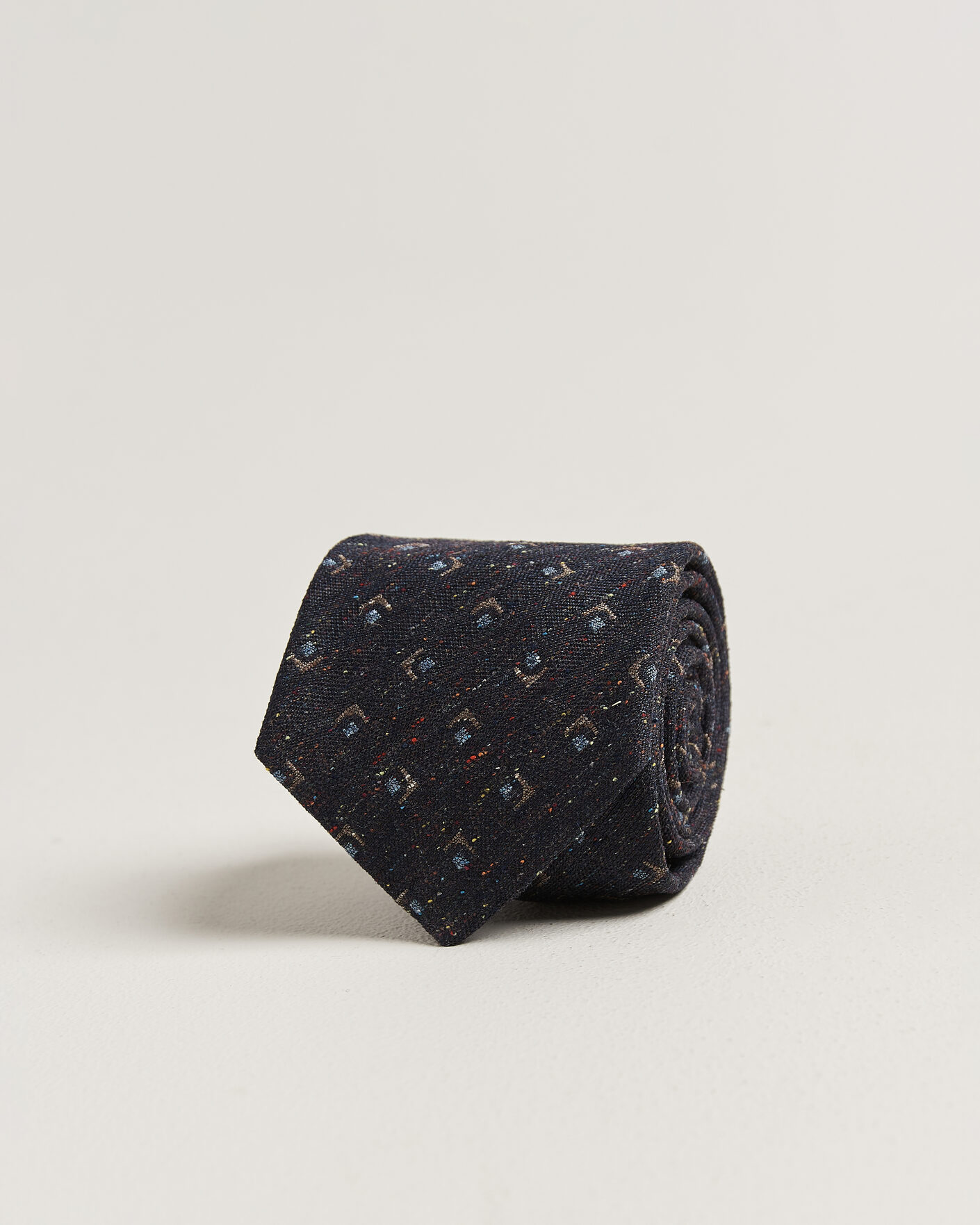 Herren | Krawatten | Stenströms | Woven Herringbone Silk Tie 7,5cm Navy