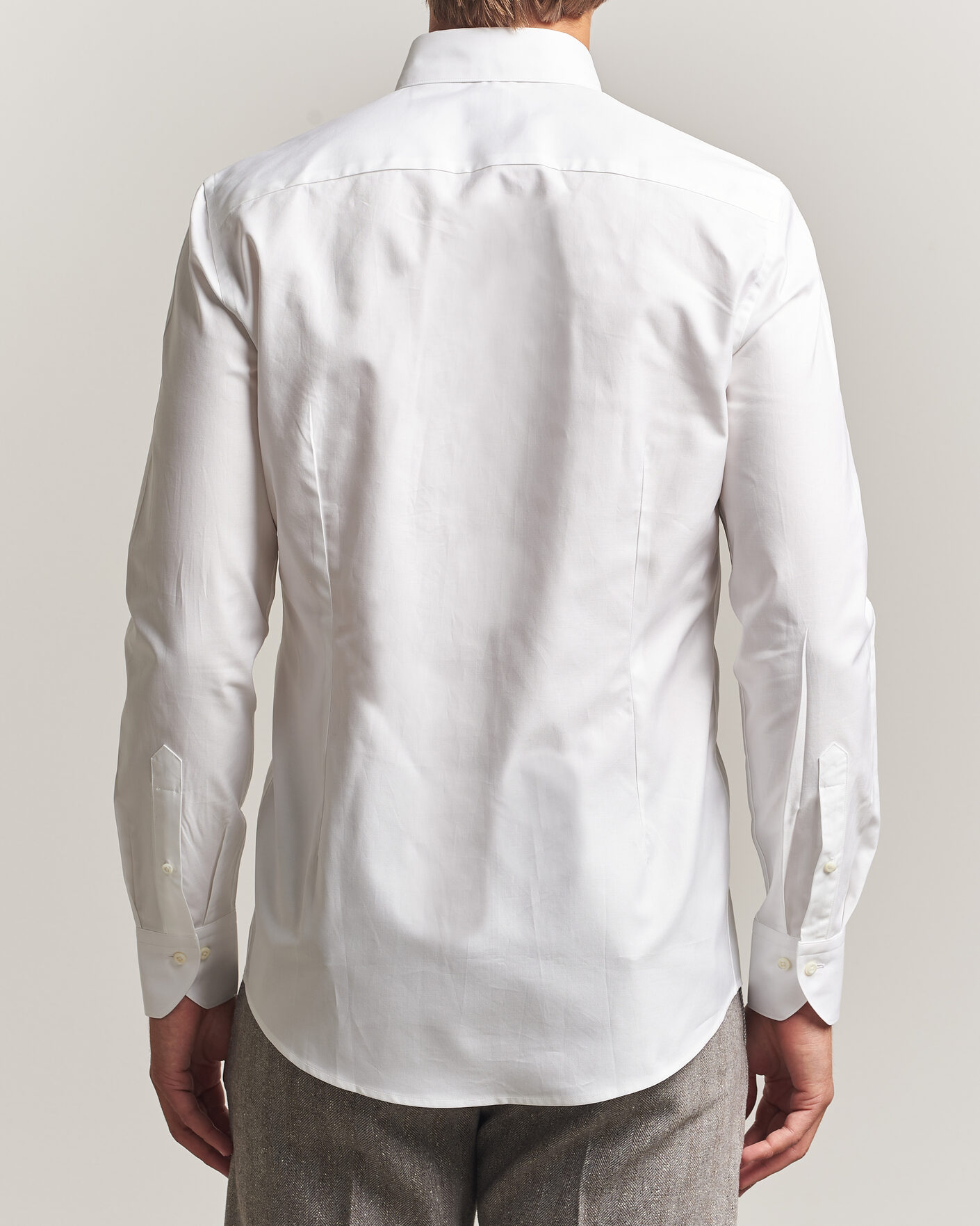 Herren | Hemden | Stenströms | Slimline Twofold Cotton Button Under Shirt White