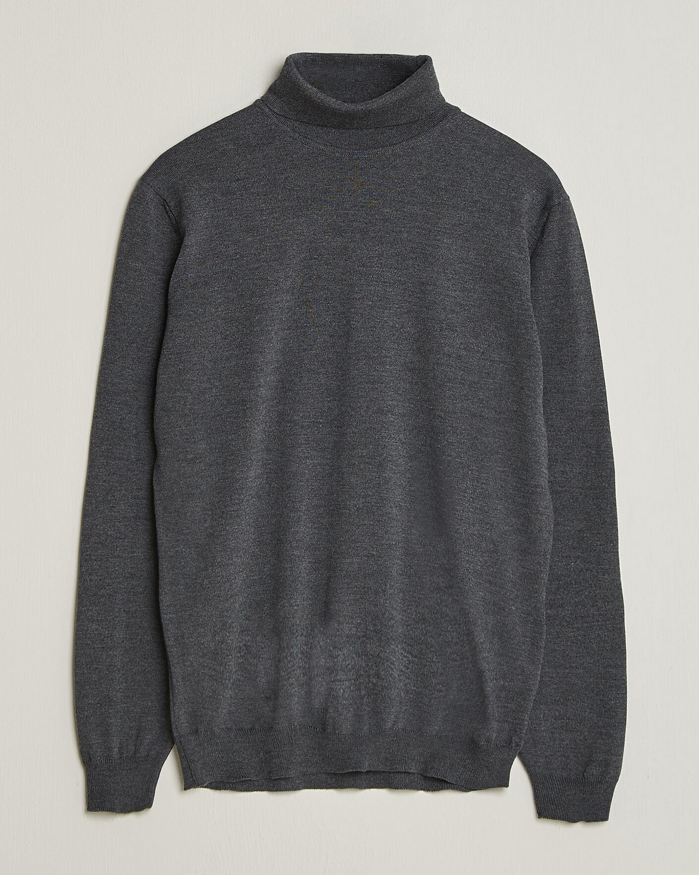 Herren | Pullover | Stenströms | Merino Rollneck Dark Grey