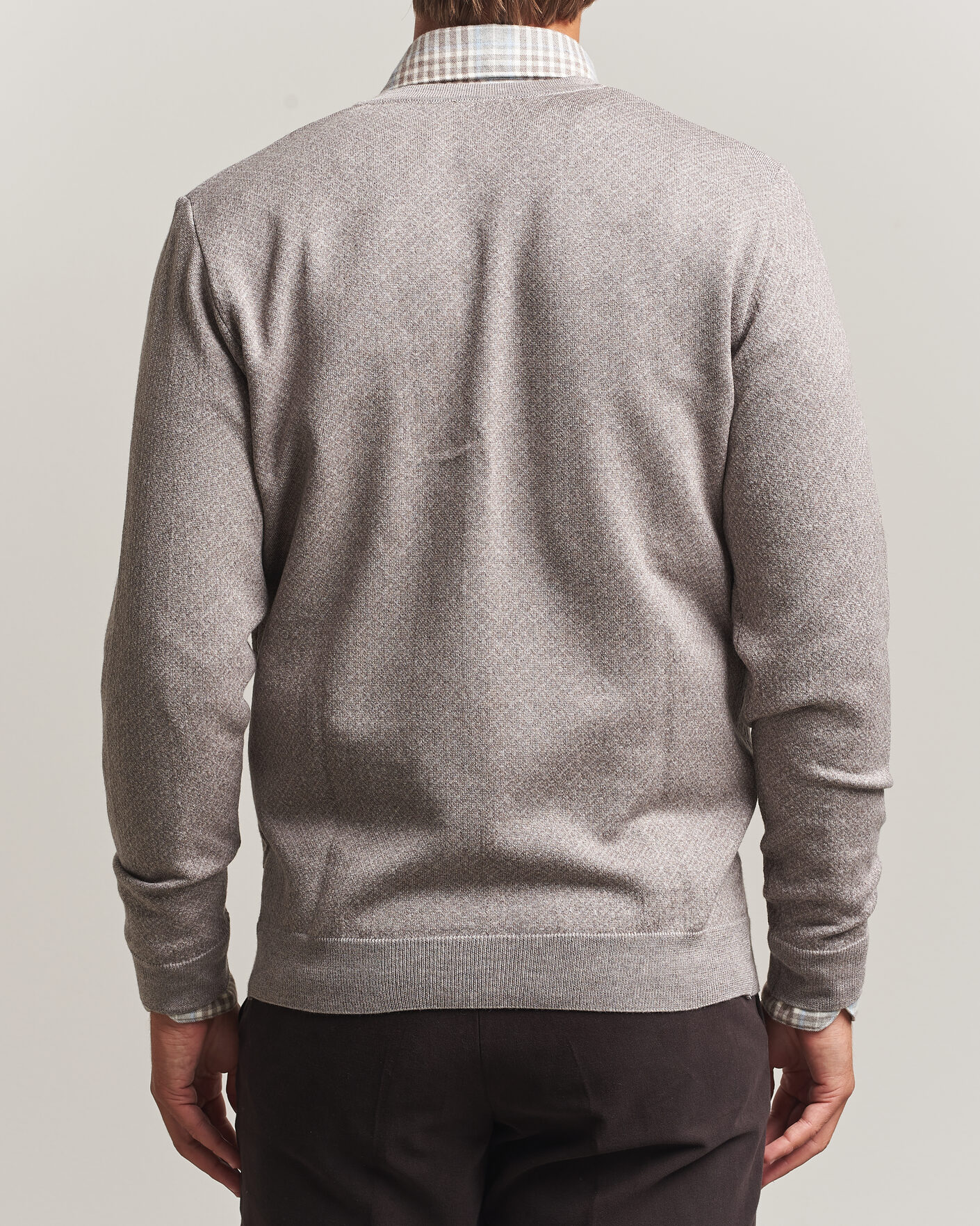 Herren | Pullover | Stenströms | Merino Jaquard Cardigan Beige
