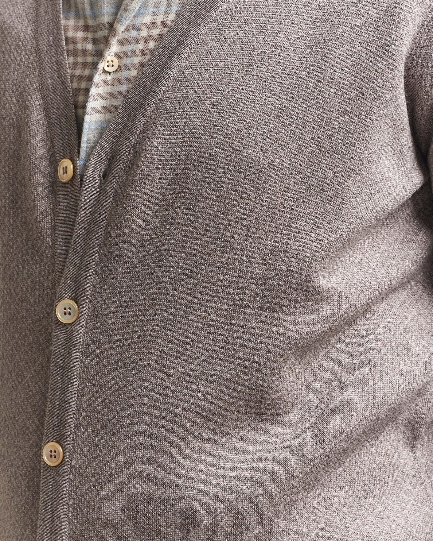 Herren | Pullover | Stenströms | Merino Jaquard Cardigan Beige