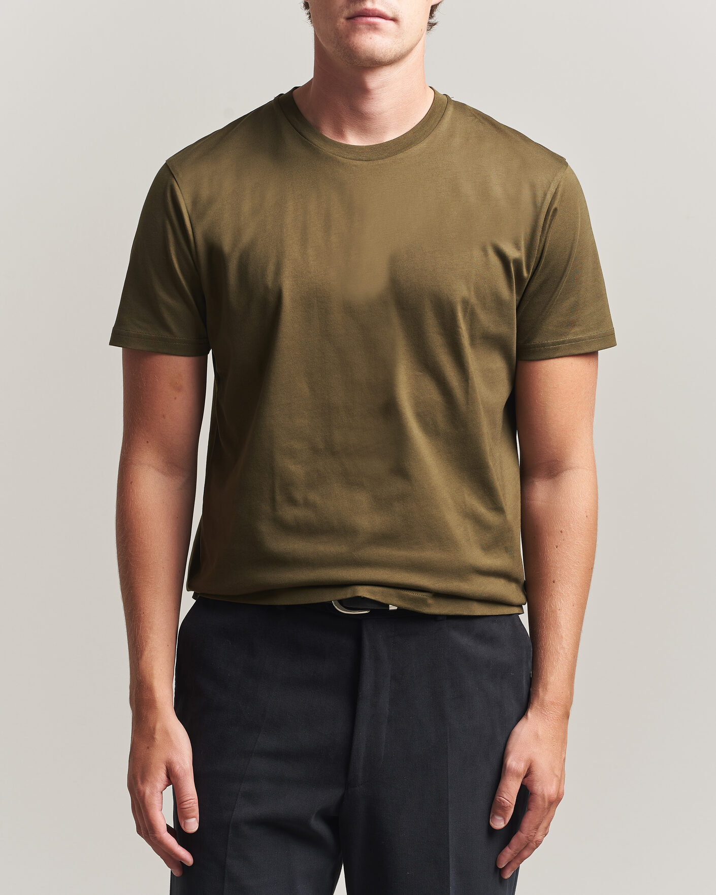 Herren | T-Shirts | Sunspel | Riviera Midweight T-Shirt Loden Green