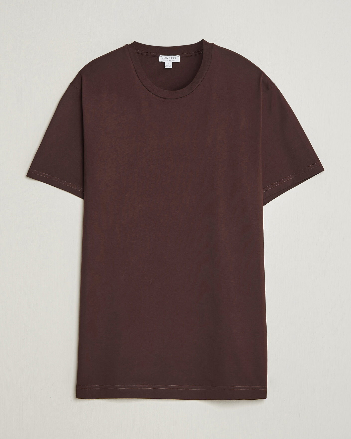 Herren | T-Shirts | Sunspel | Riviera Midweight T-Shirt Dark Brown