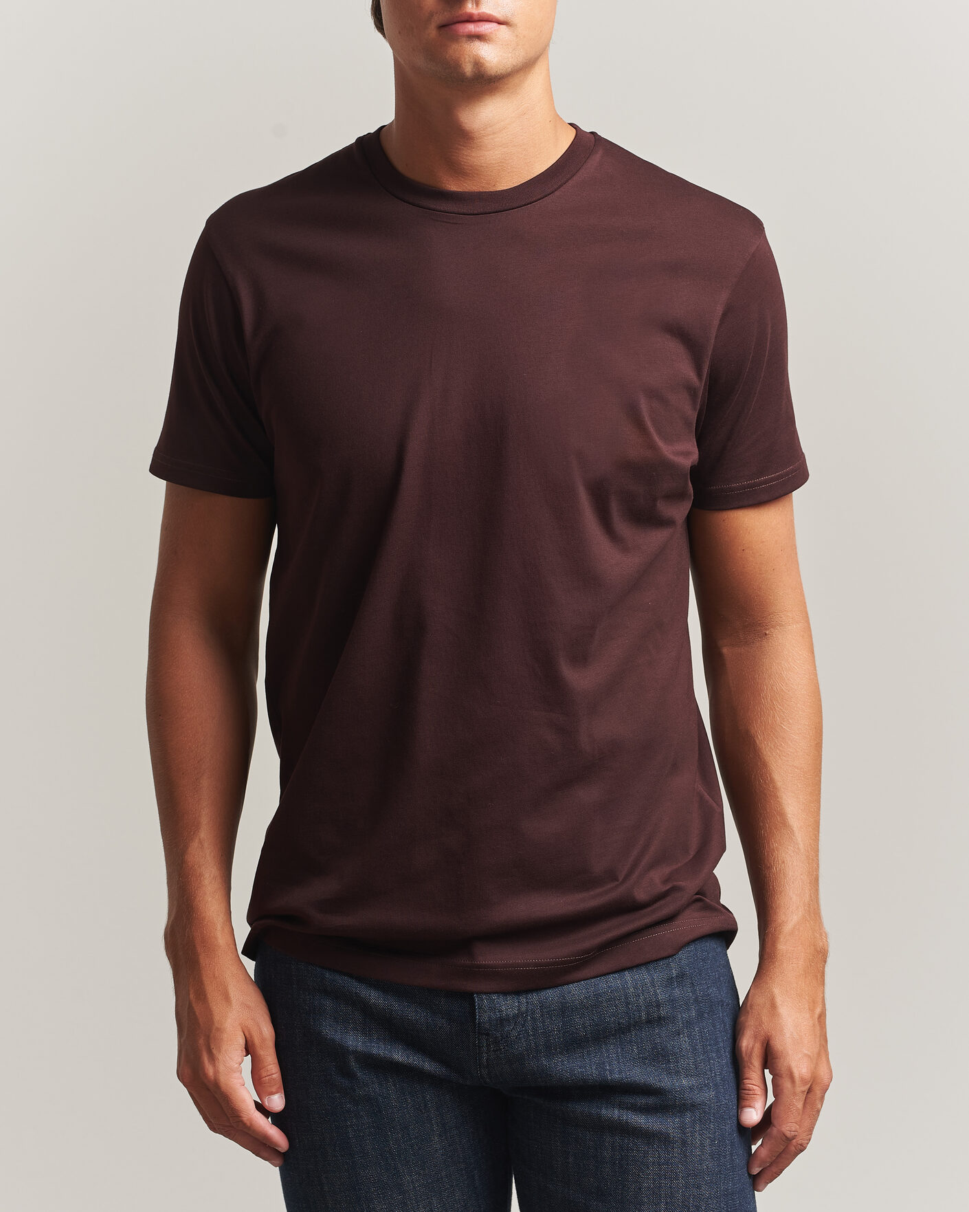 Herren | T-Shirts | Sunspel | Riviera Midweight T-Shirt Dark Brown
