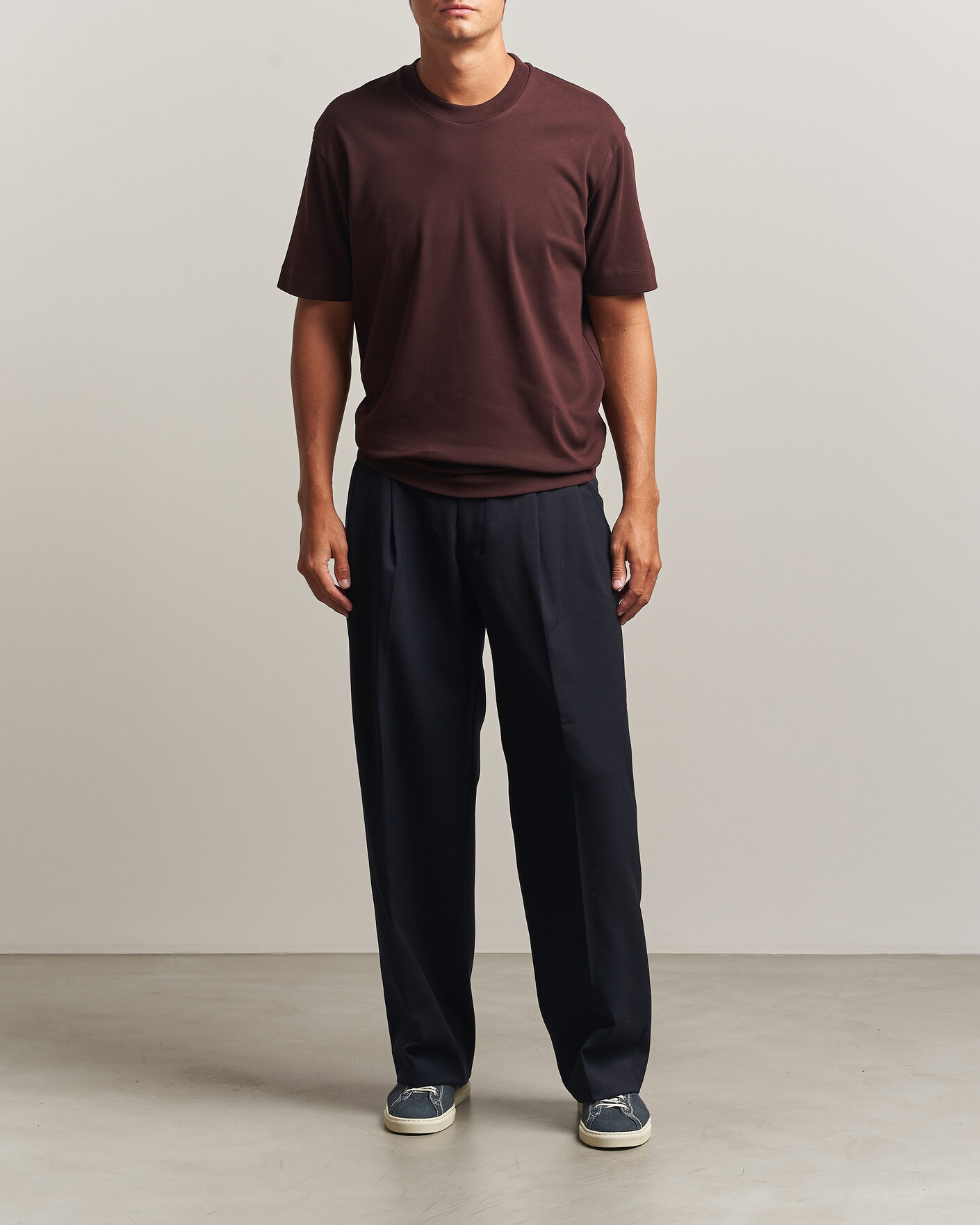 Herren | T-Shirts | Sunspel | Heavy Weight Supima Cotton T-Shirt Dark Brown
