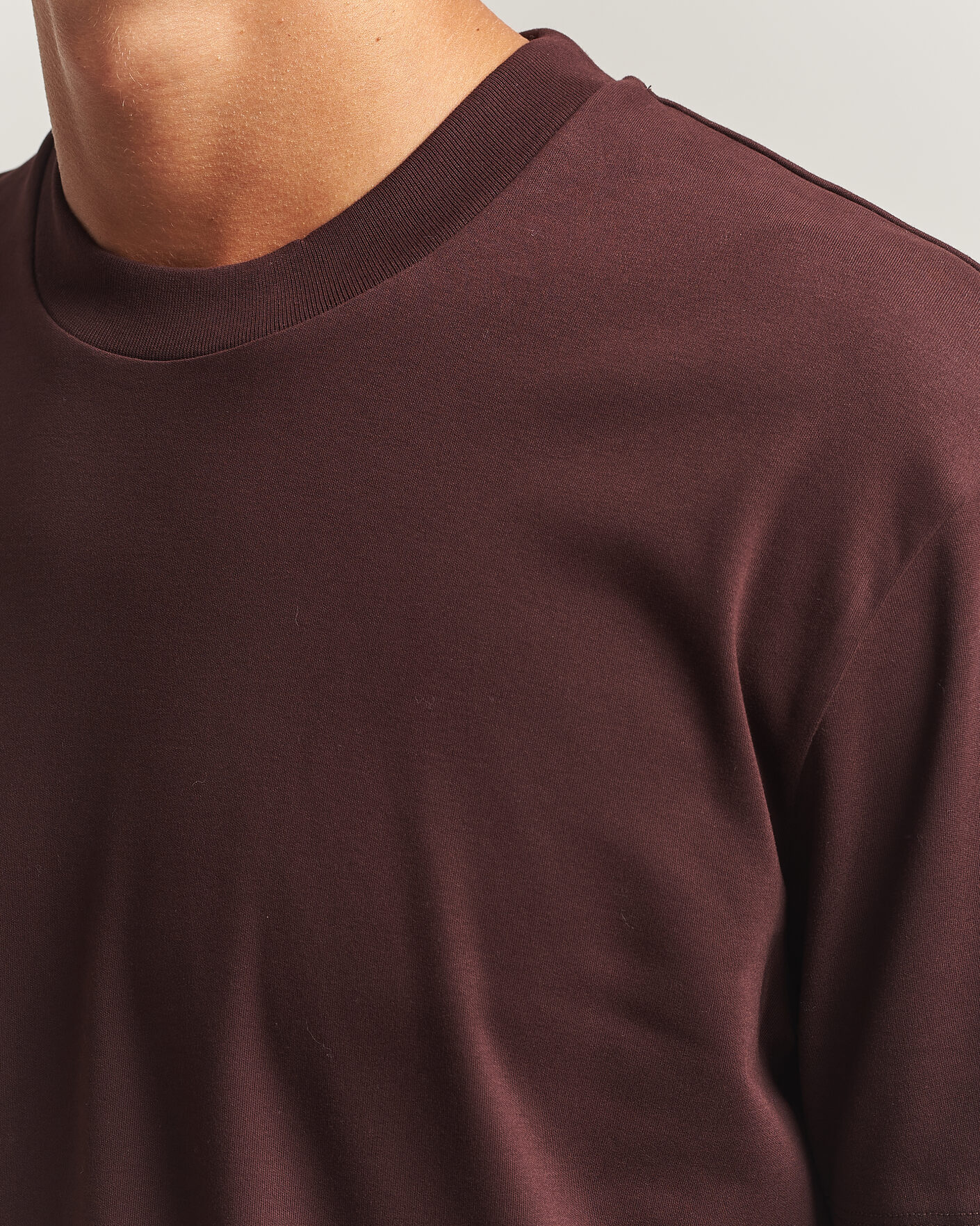 Herren | T-Shirts | Sunspel | Heavy Weight Supima Cotton T-Shirt Dark Brown