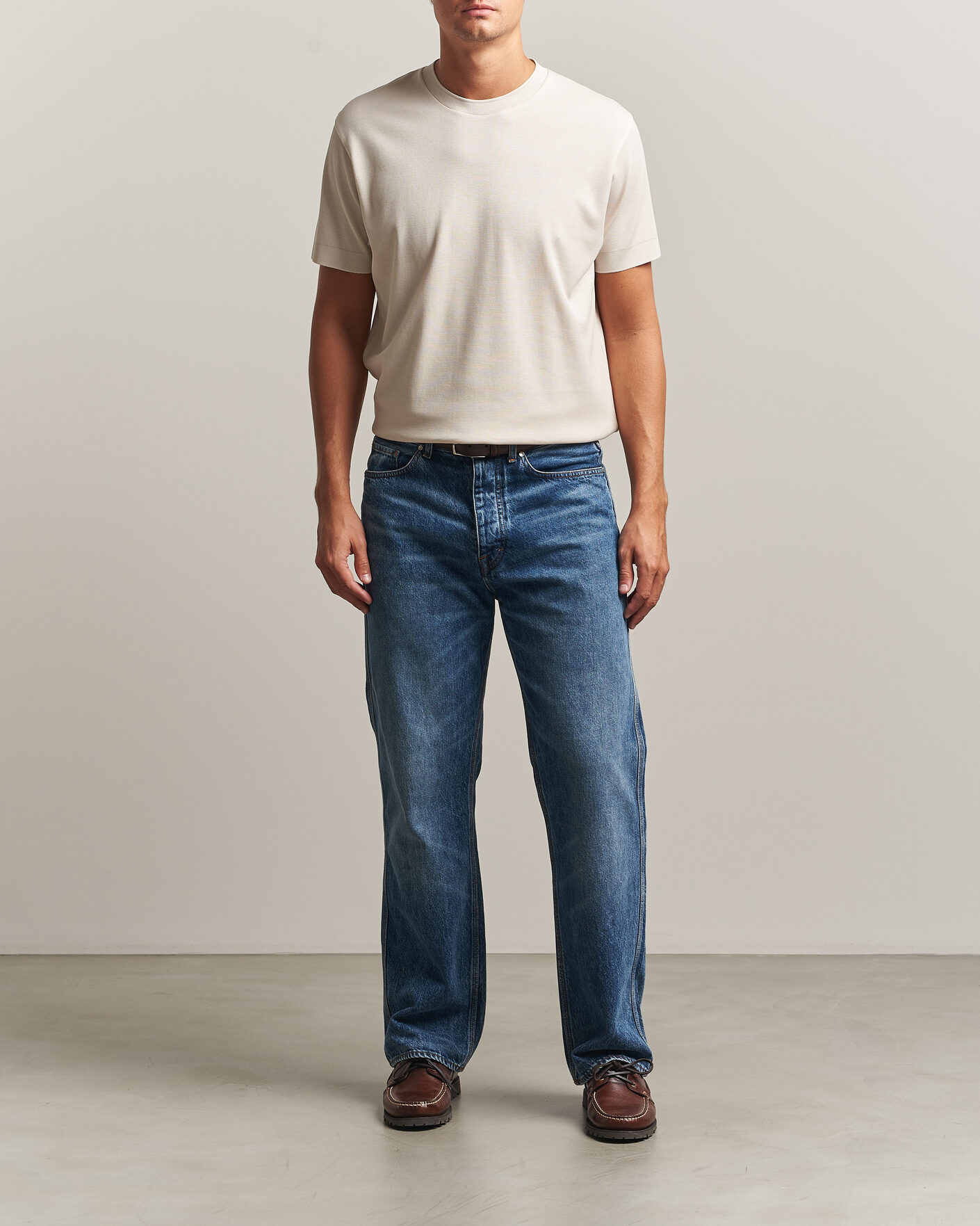Herren | T-Shirts | Sunspel | Cotton Piquet T-Shirt Swansdown