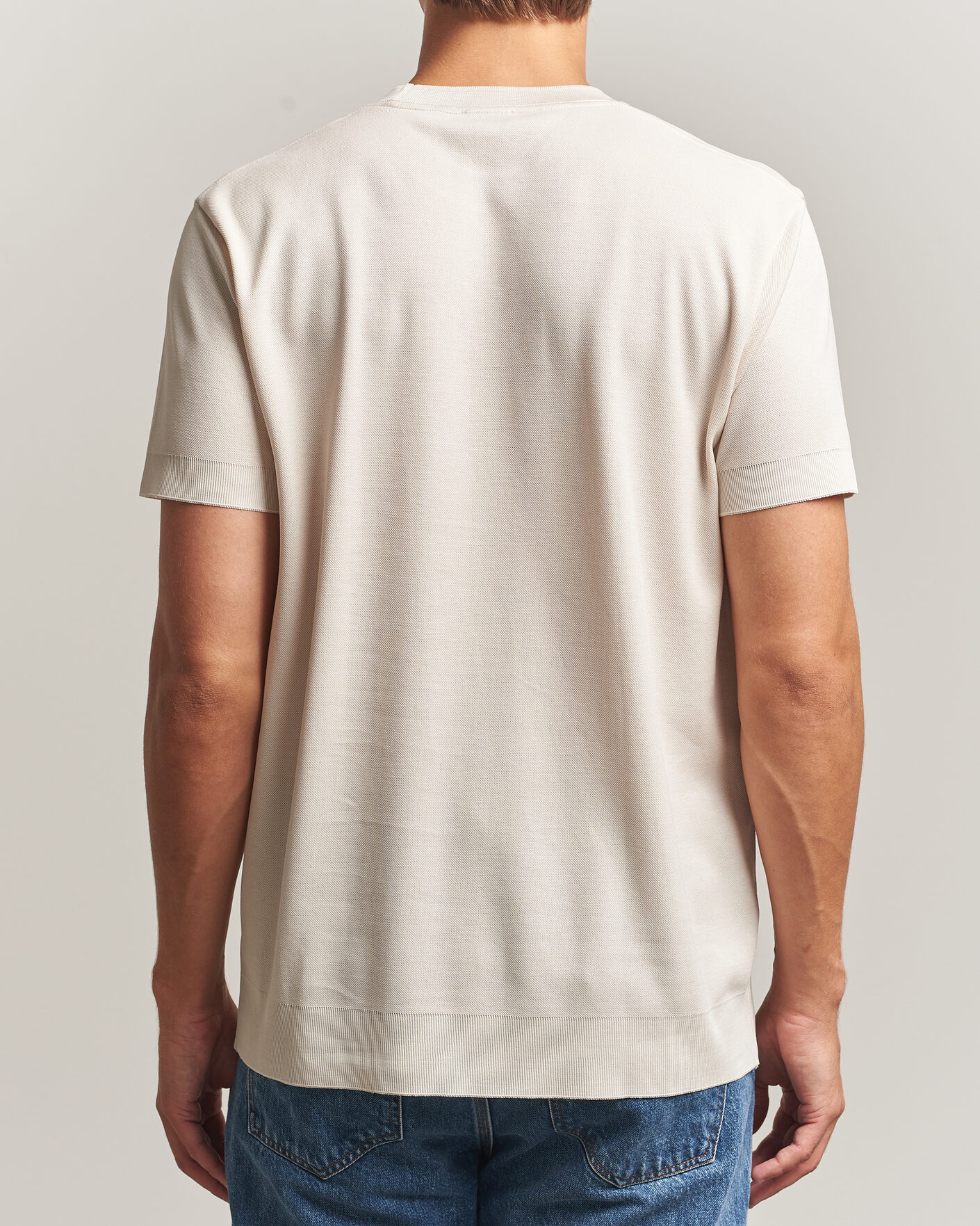 Herren | T-Shirts | Sunspel | Cotton Piquet T-Shirt Swansdown