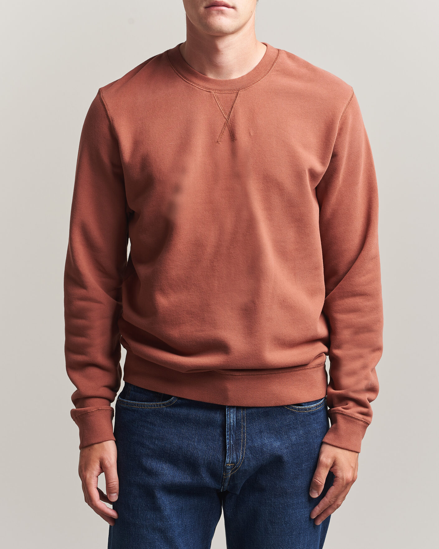 Herren | Pullover | Sunspel | Loopback Sweatshirt Dark Tabacco