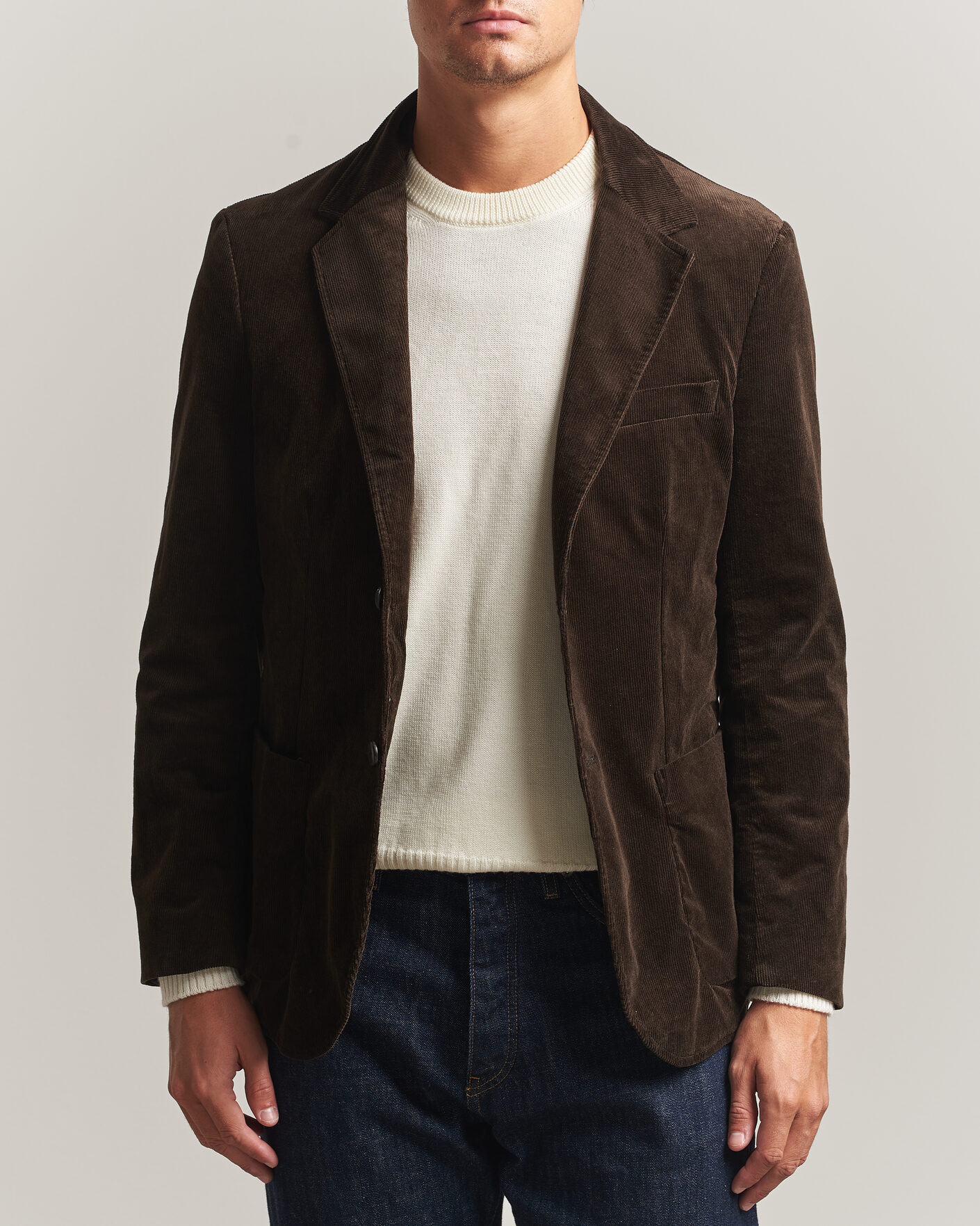 Herren | Sakkos | Sunspel | Relaxed Corduroy Blazer Dark Choclate