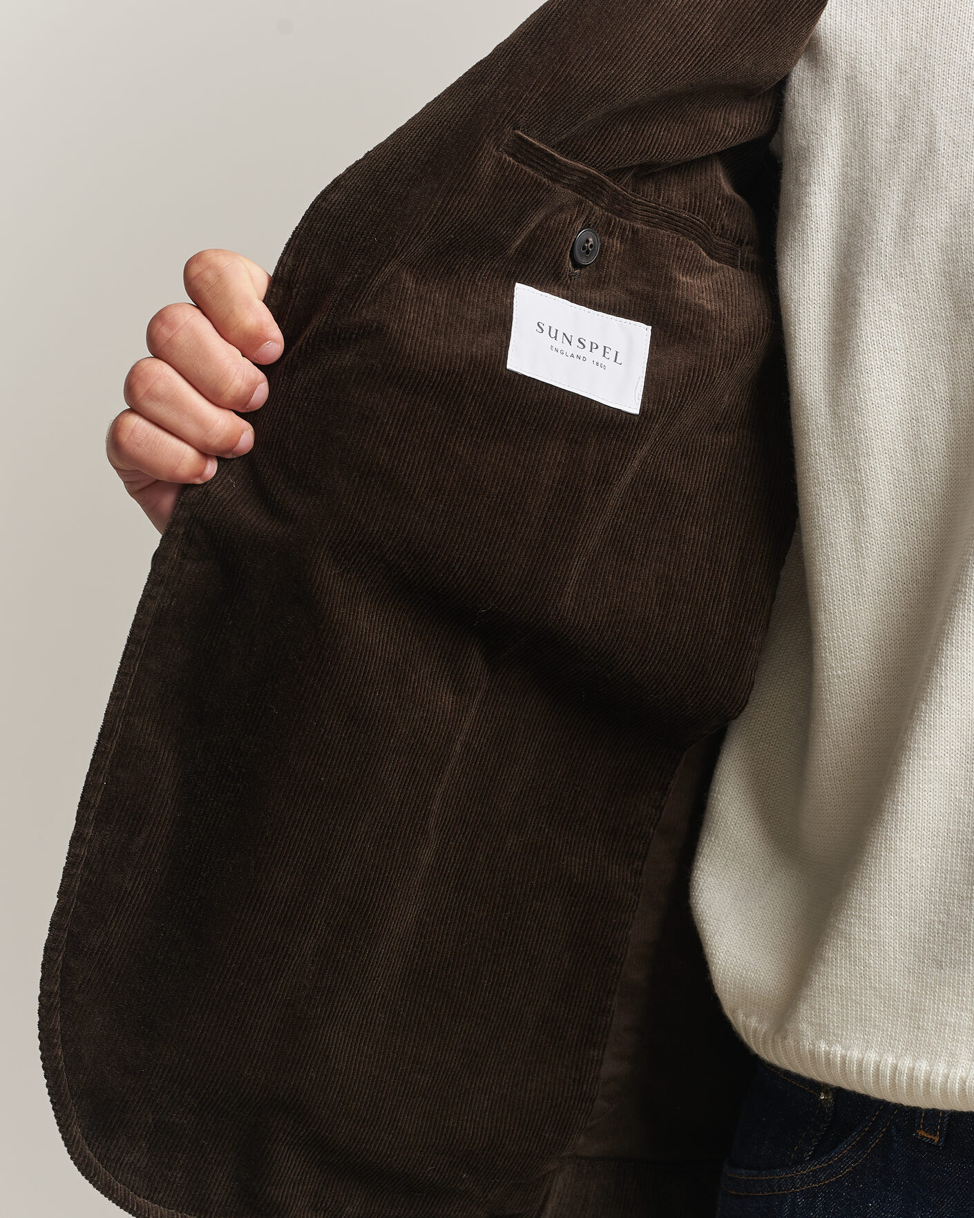 Herren | Sakkos | Sunspel | Relaxed Corduroy Blazer Dark Choclate