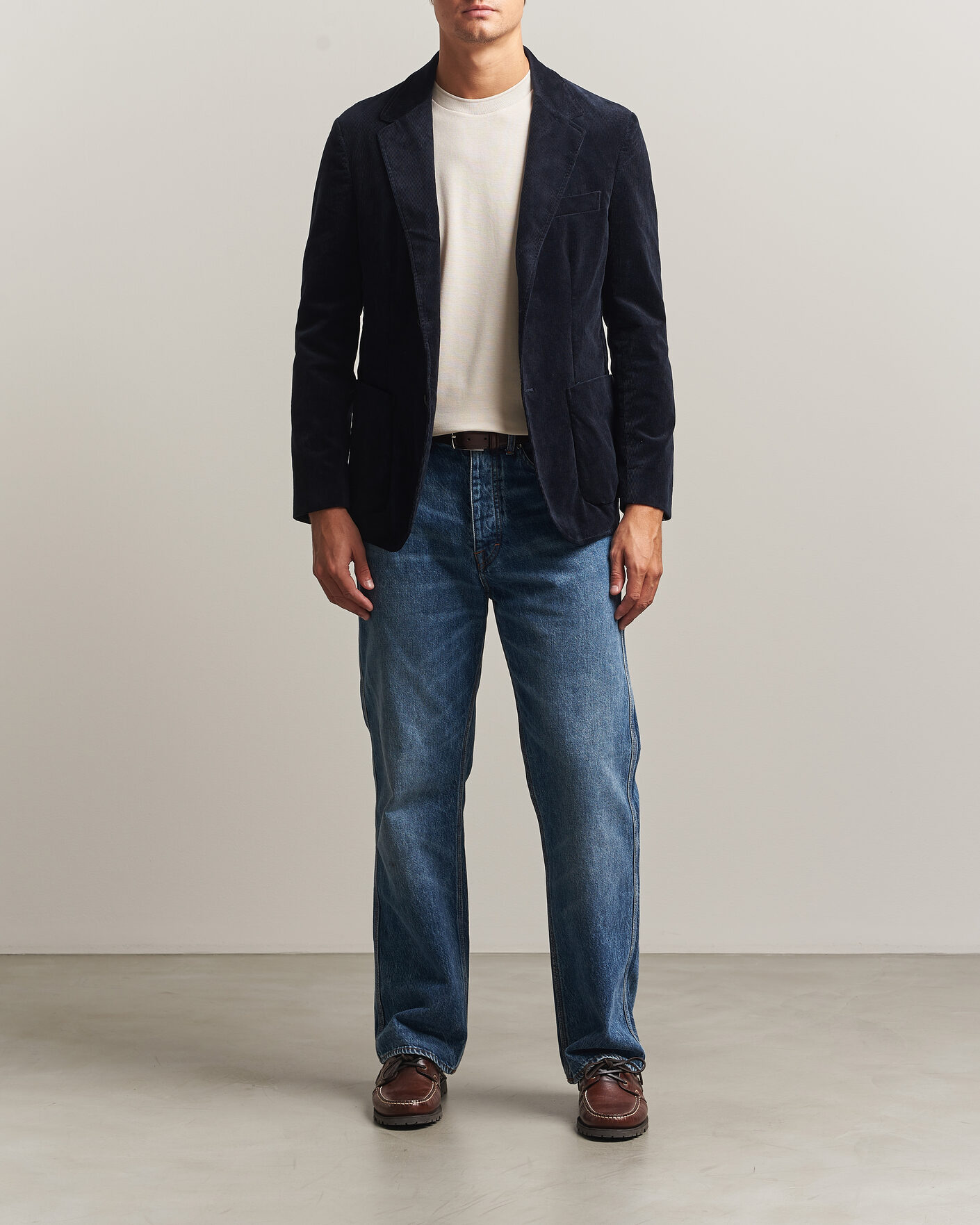 Herren | Sakkos | Sunspel | Relaxed Corduroy Blazer Navy