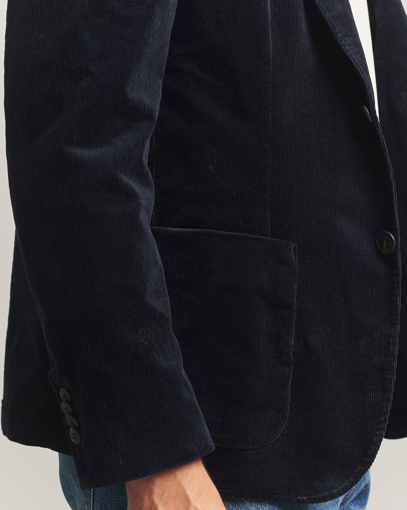 Herren | Sakkos | Sunspel | Relaxed Corduroy Blazer Navy