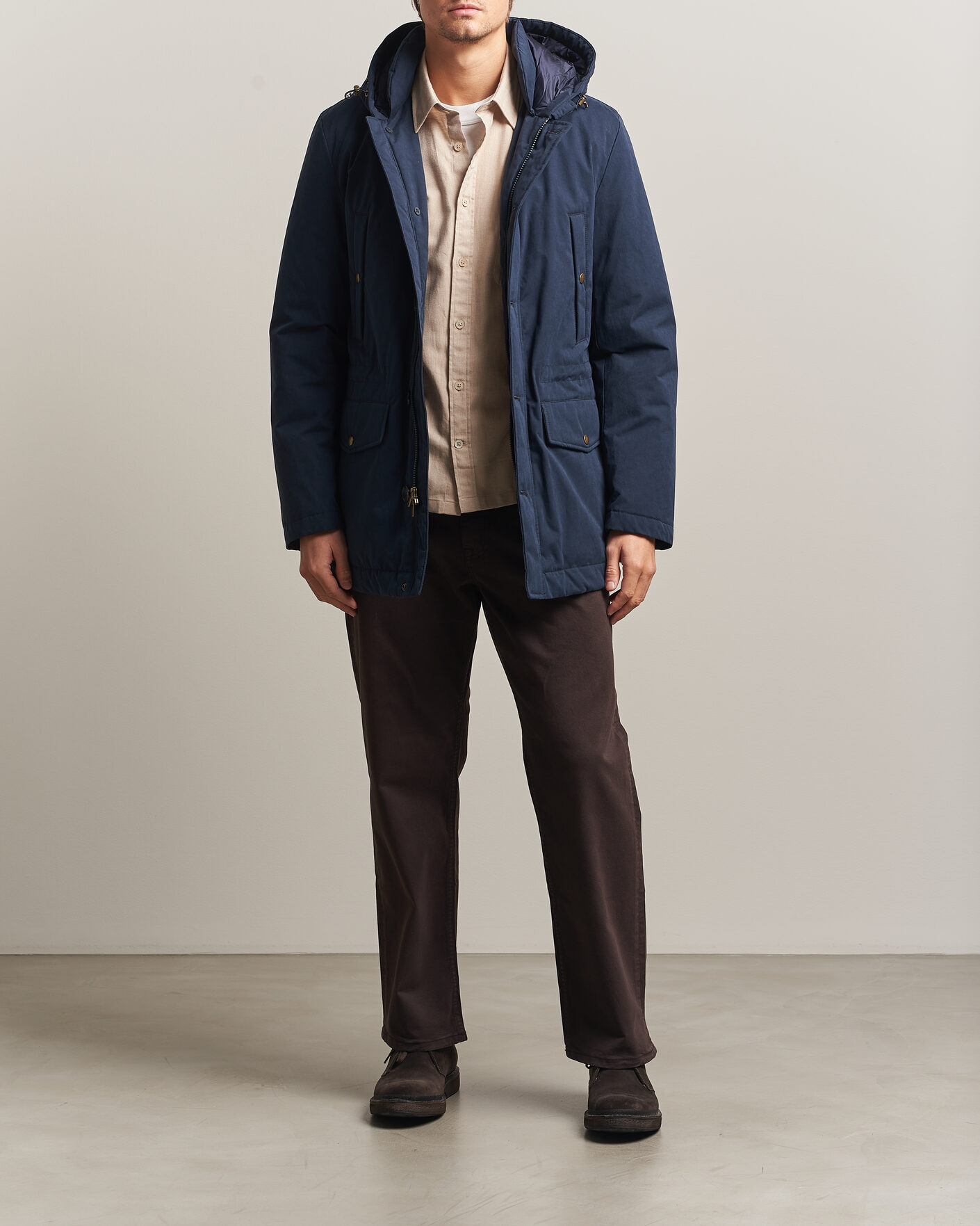 Herren | Jacken | Woolrich | Mountain Cloth Parka Melton Blue